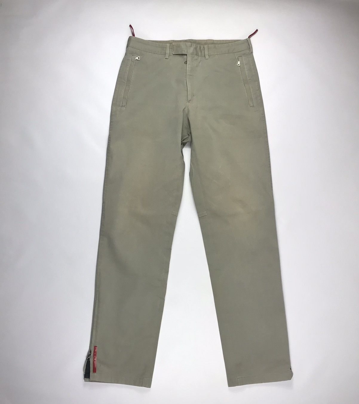 Prada Prada red tab pants Size US 31 - 1 Thumbnail