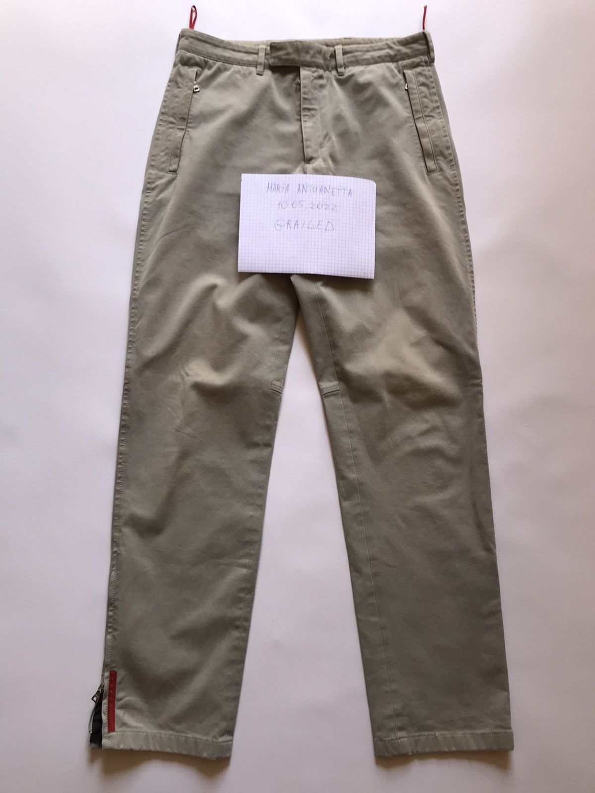 Prada Prada red tab pants Size US 31 - 13 Thumbnail