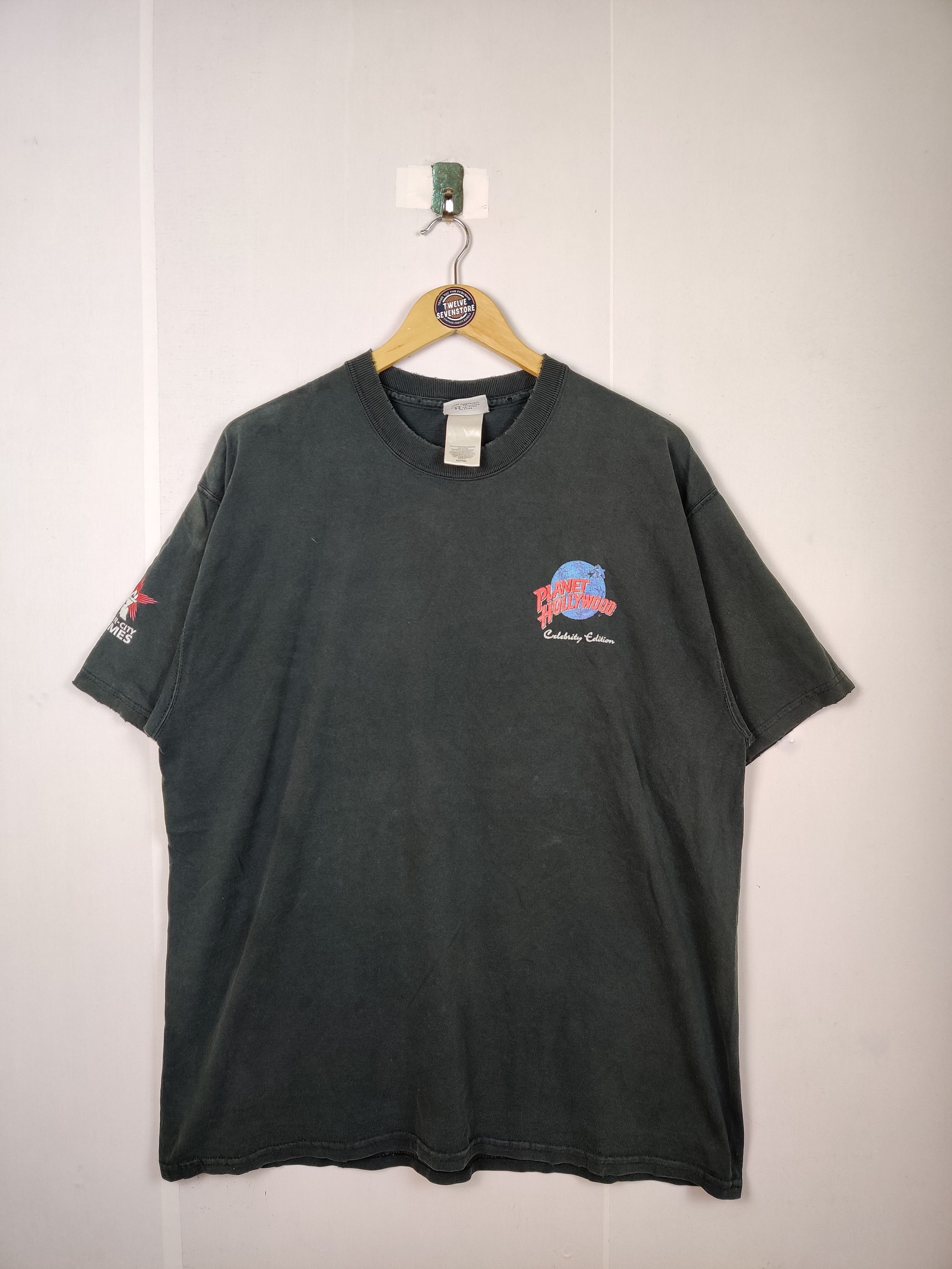 Planet Hollywood Vintage Trashed Distressed Planet Hollywood Tee Tshirt Size US XL / EU 56 / 4 - 4 Thumbnail