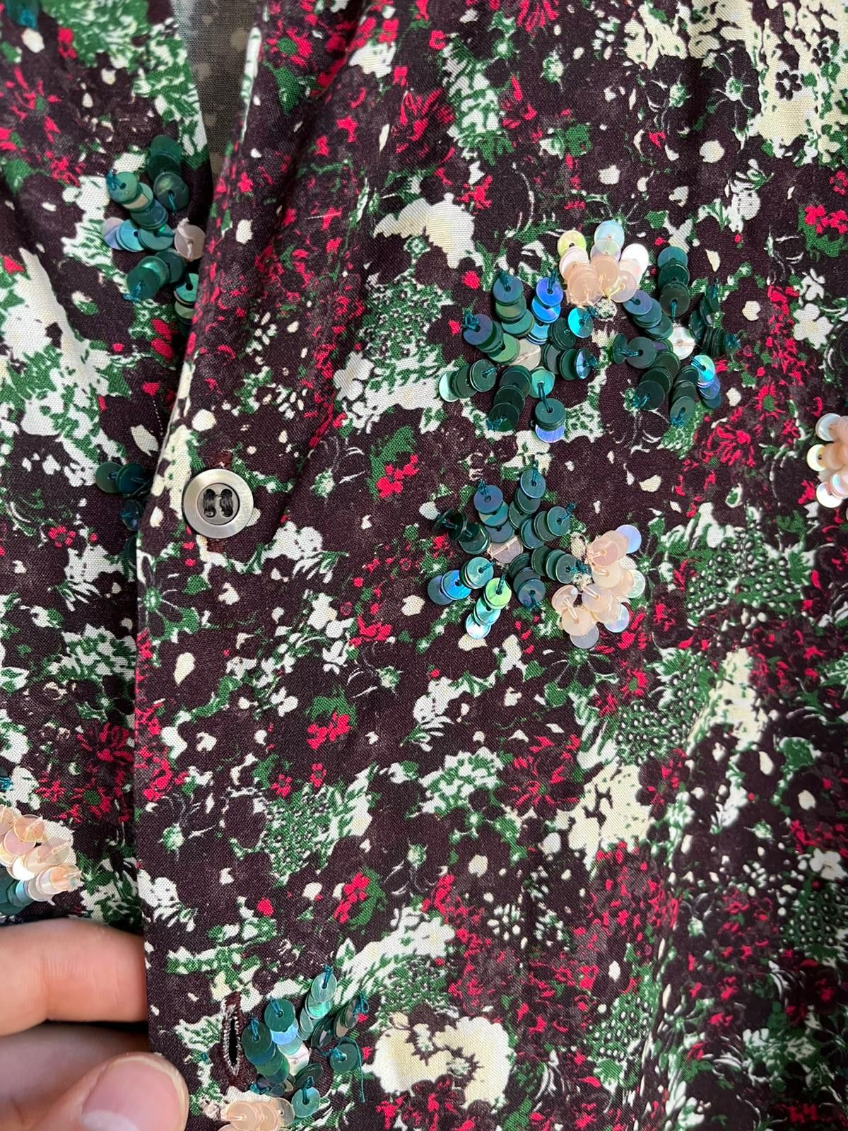 Dries Van Noten Sequence & Floral Button Up Shirt in Multicolor Size US S / EU 44-46 / 1 - 9 Thumbnail