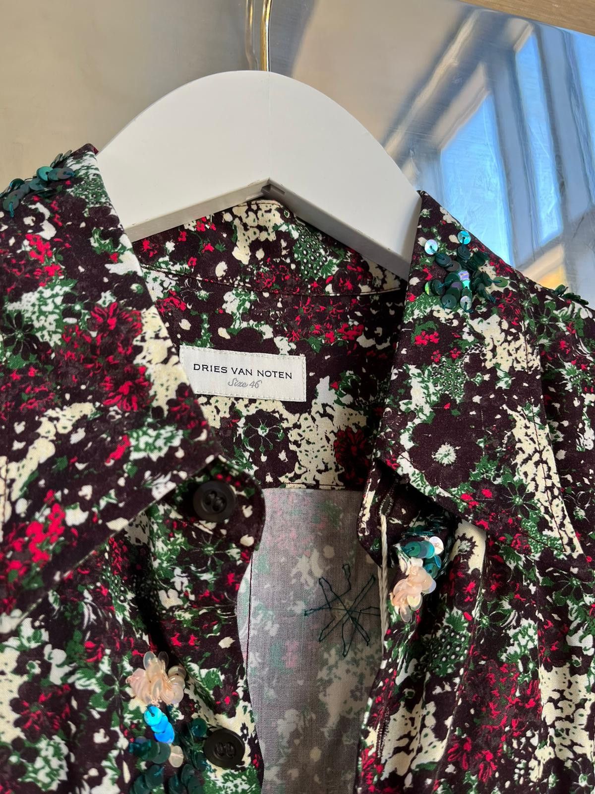 Dries Van Noten Sequence & Floral Button Up Shirt in Multicolor Size US S / EU 44-46 / 1 - 5 Thumbnail