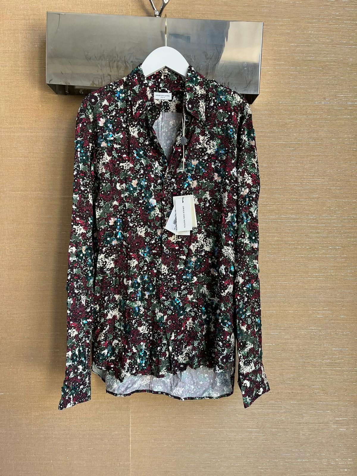 Dries Van Noten Sequence & Floral Button Up Shirt in Multicolor Size US S / EU 44-46 / 1 - 2 Thumbnail