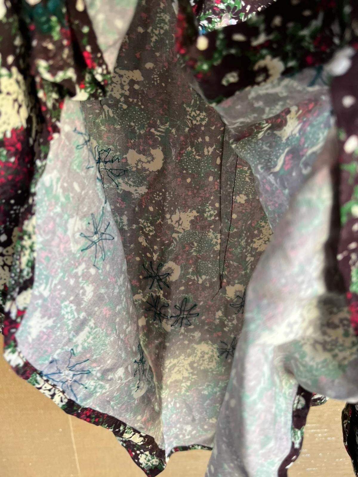 Dries Van Noten Sequence & Floral Button Up Shirt in Multicolor Size US S / EU 44-46 / 1 - 11 Thumbnail