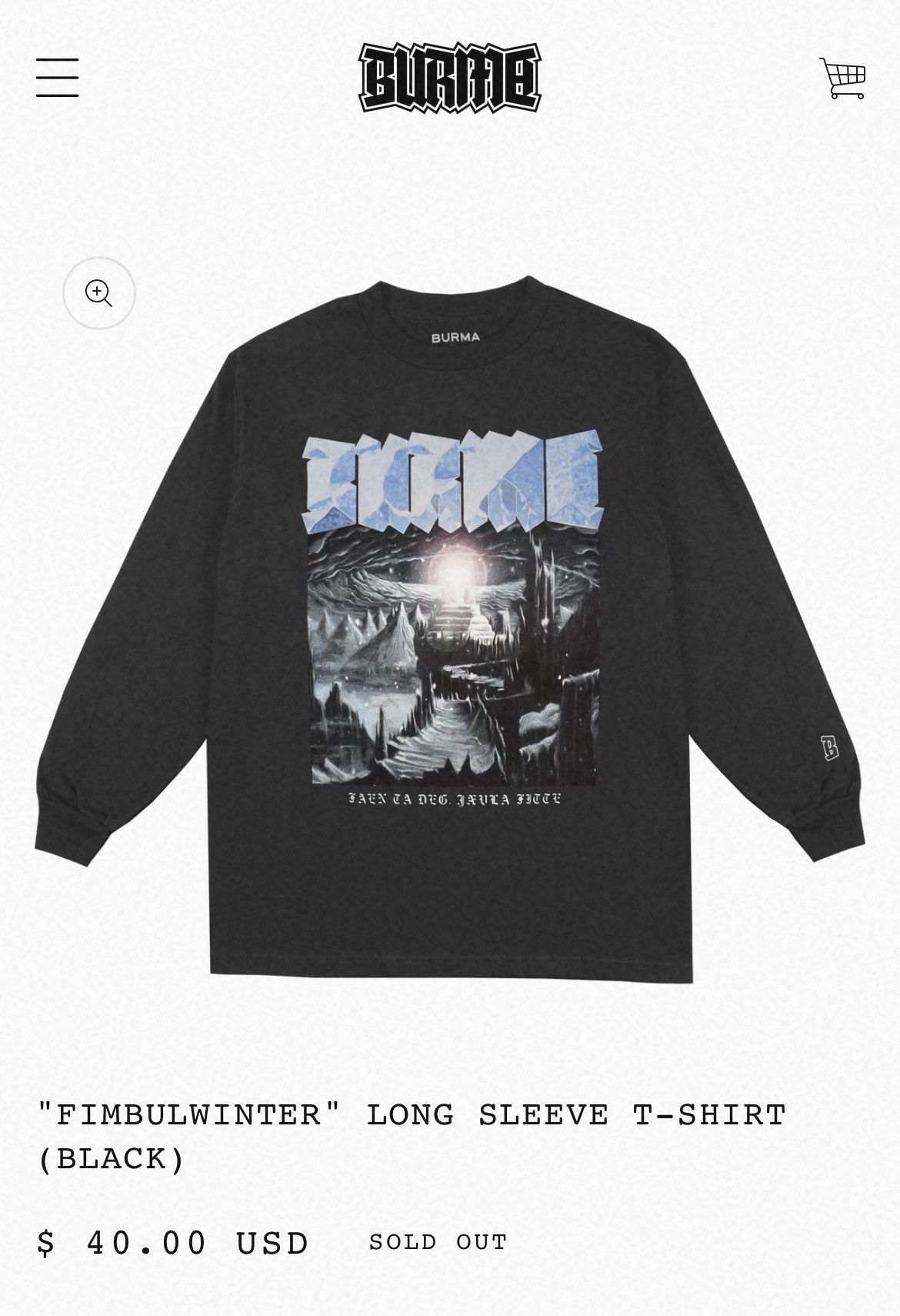 Burma 2020 NORSE NORWEiGAN BLACK METAL FiMBULWiNTER L/S TEE Size US L / EU 52-54 / 3 - 1 Thumbnail
