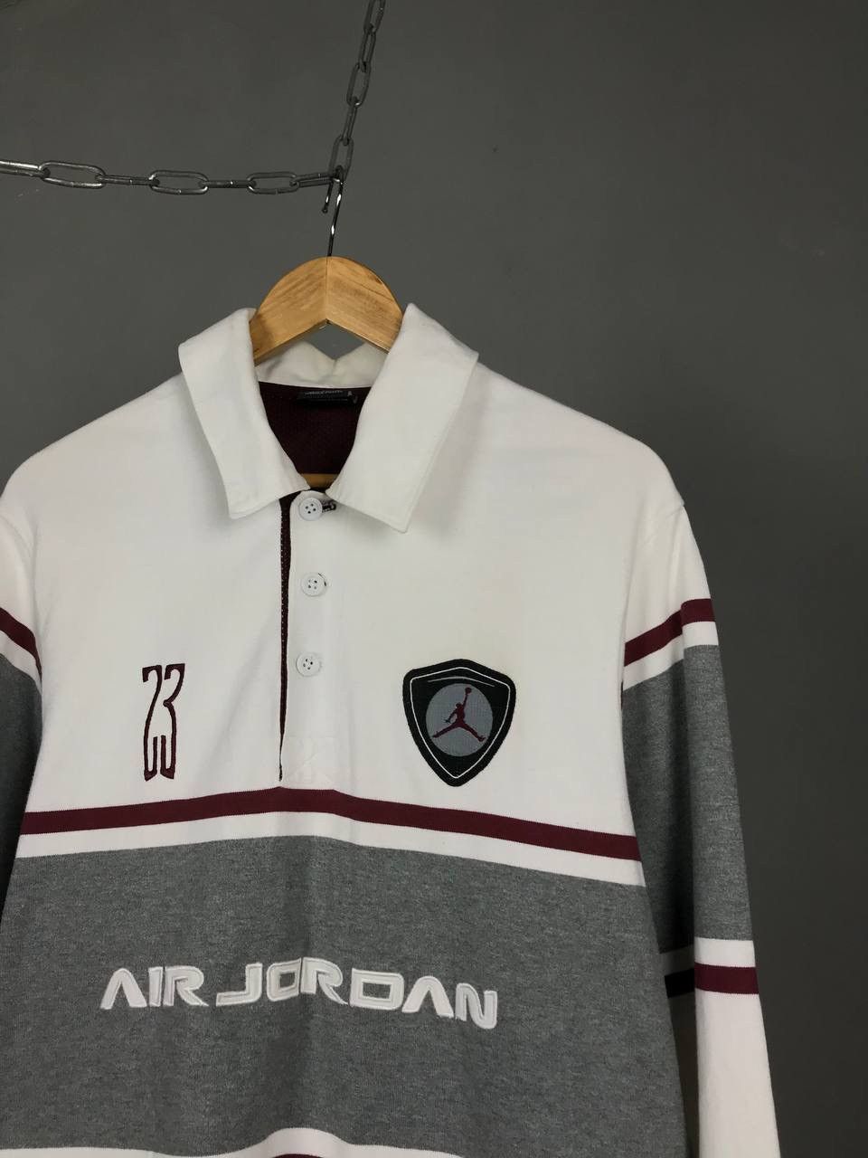 Jordan Brand Air Jordan vintage streetwear polo sweatshirt Size US XL / EU 56 / 4 - 2 Thumbnail