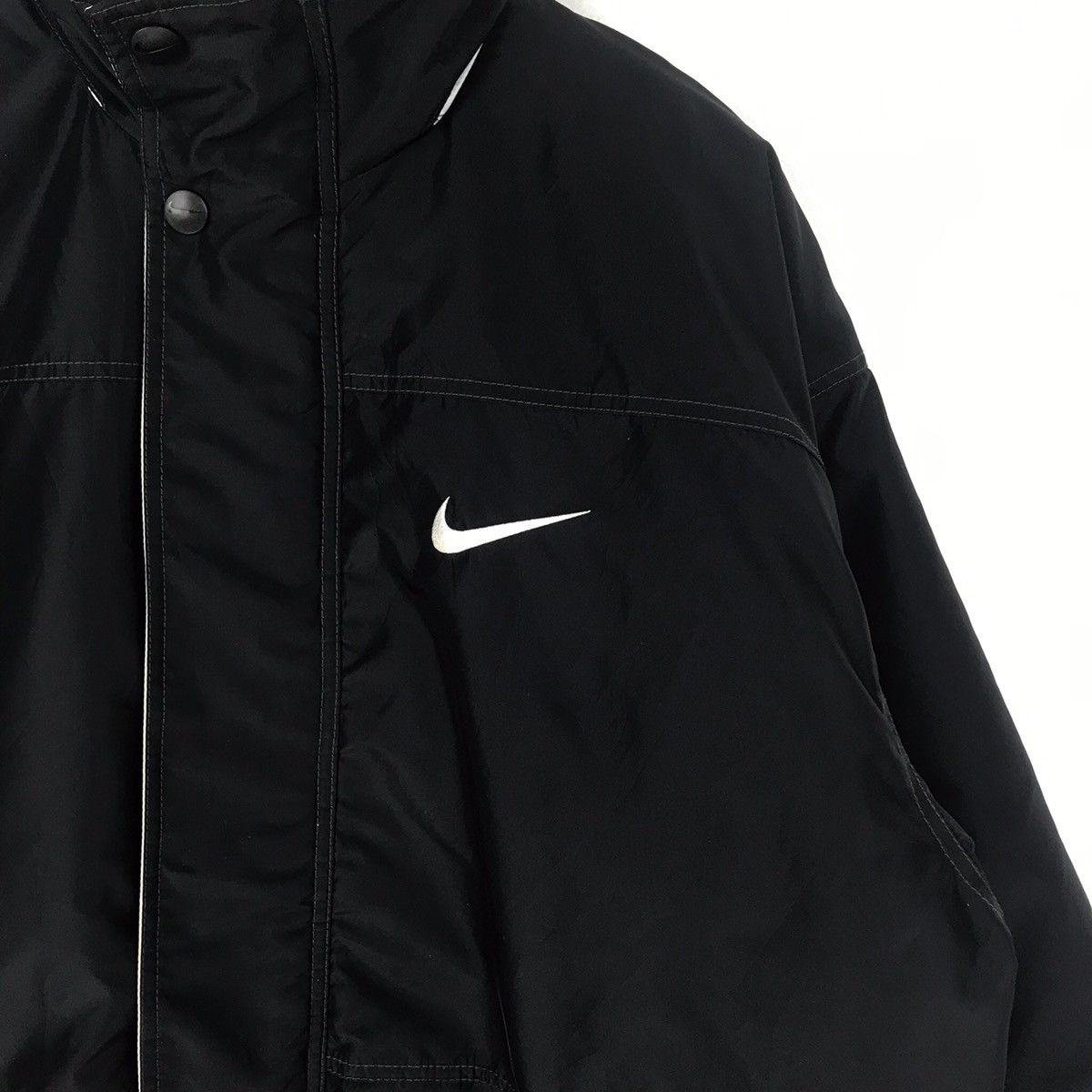 Nike Vintage 90s Nike Jacket vtg Nike Swoosh Embroidery Big Logo Size US L / EU 52-54 / 3 - 3 Thumbnail