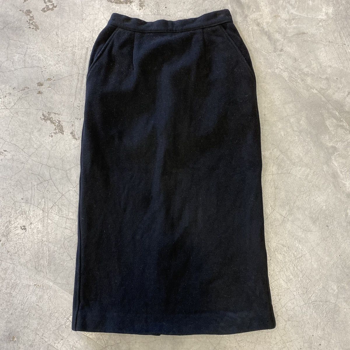 image of Issey Miyake Is Wool Long Skirt in Black, Women's (Size 24)