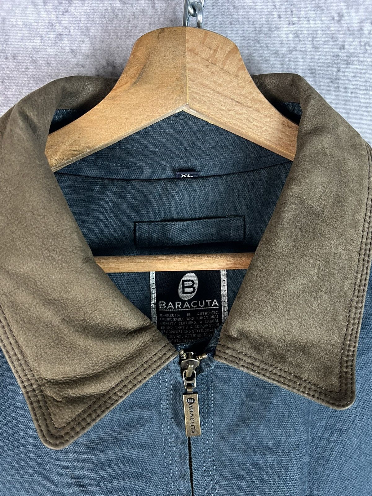 Baracuta Vintage Baracuta english jacket with leather accent Size US XL / EU 56 / 4 - 3 Thumbnail