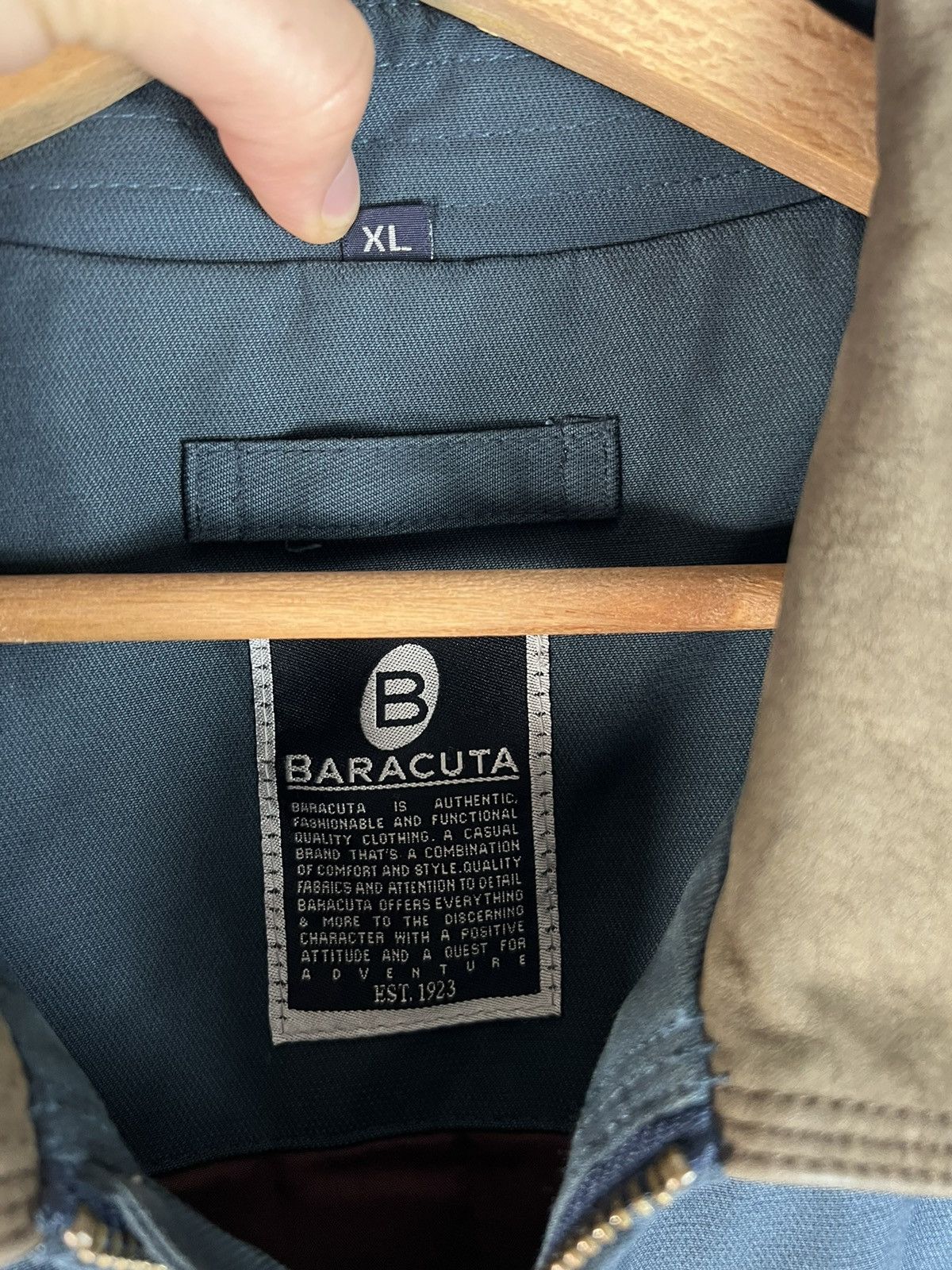 Baracuta Vintage Baracuta english jacket with leather accent Size US XL / EU 56 / 4 - 4 Thumbnail