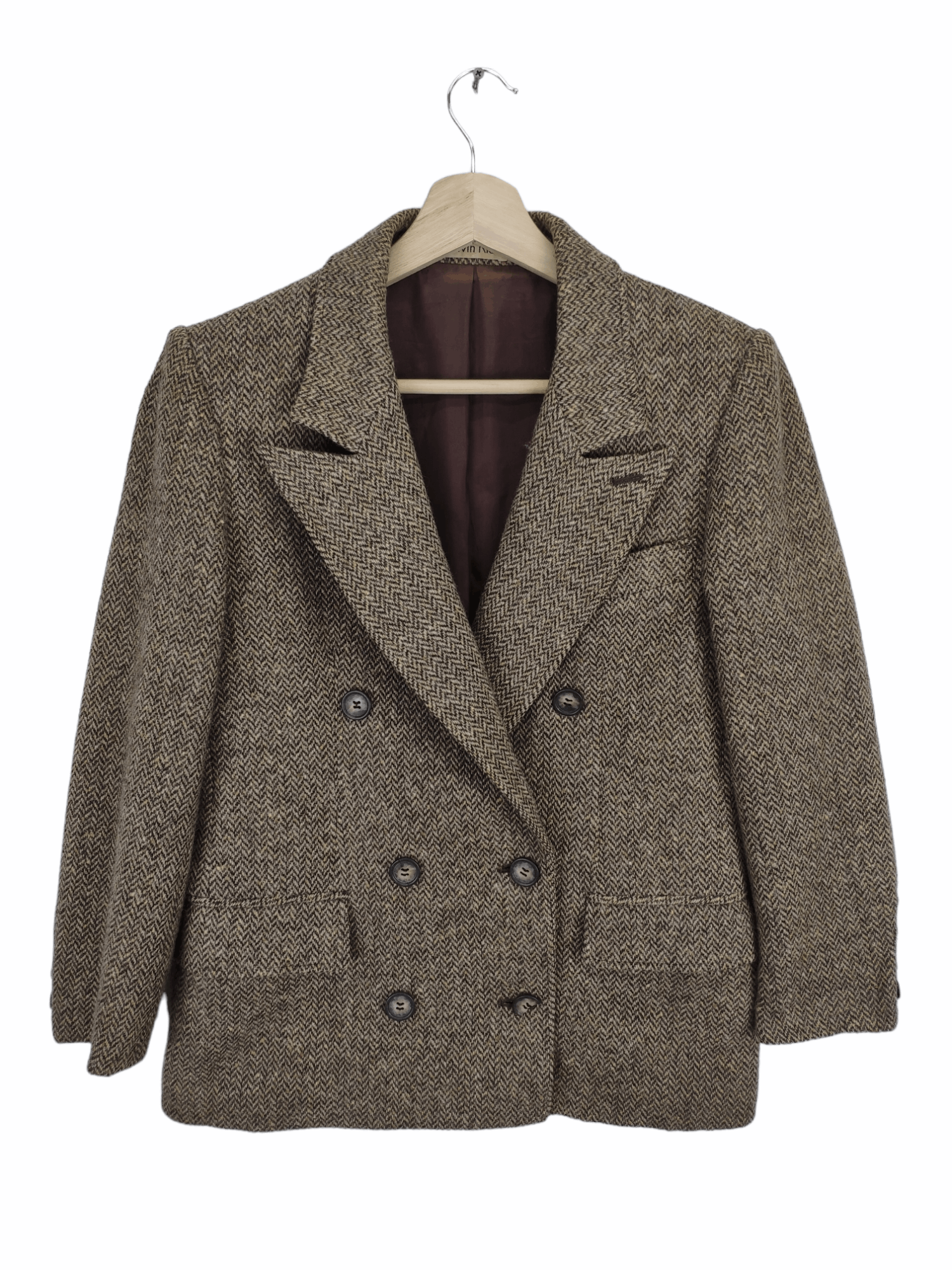 Calvin Klein Vintage Calvin Klein Wool Blazer Double Breast Coat Jacket Size US S / EU 44-46 / 1 - 1 Thumbnail