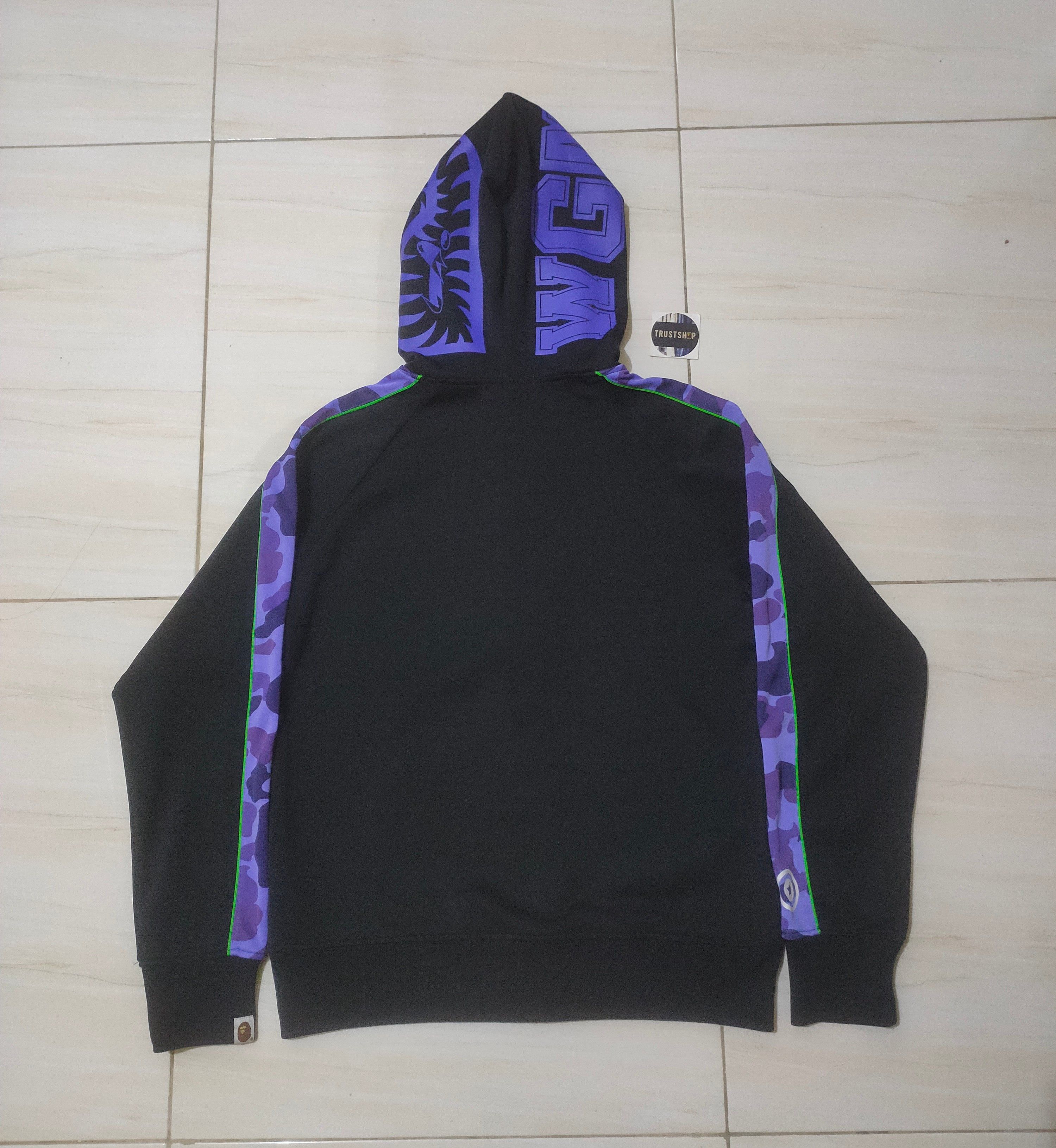 Bape Bape Jersey Shark Full Zip Hoodie Size US M / EU 48-50 / 2 - 2 Thumbnail