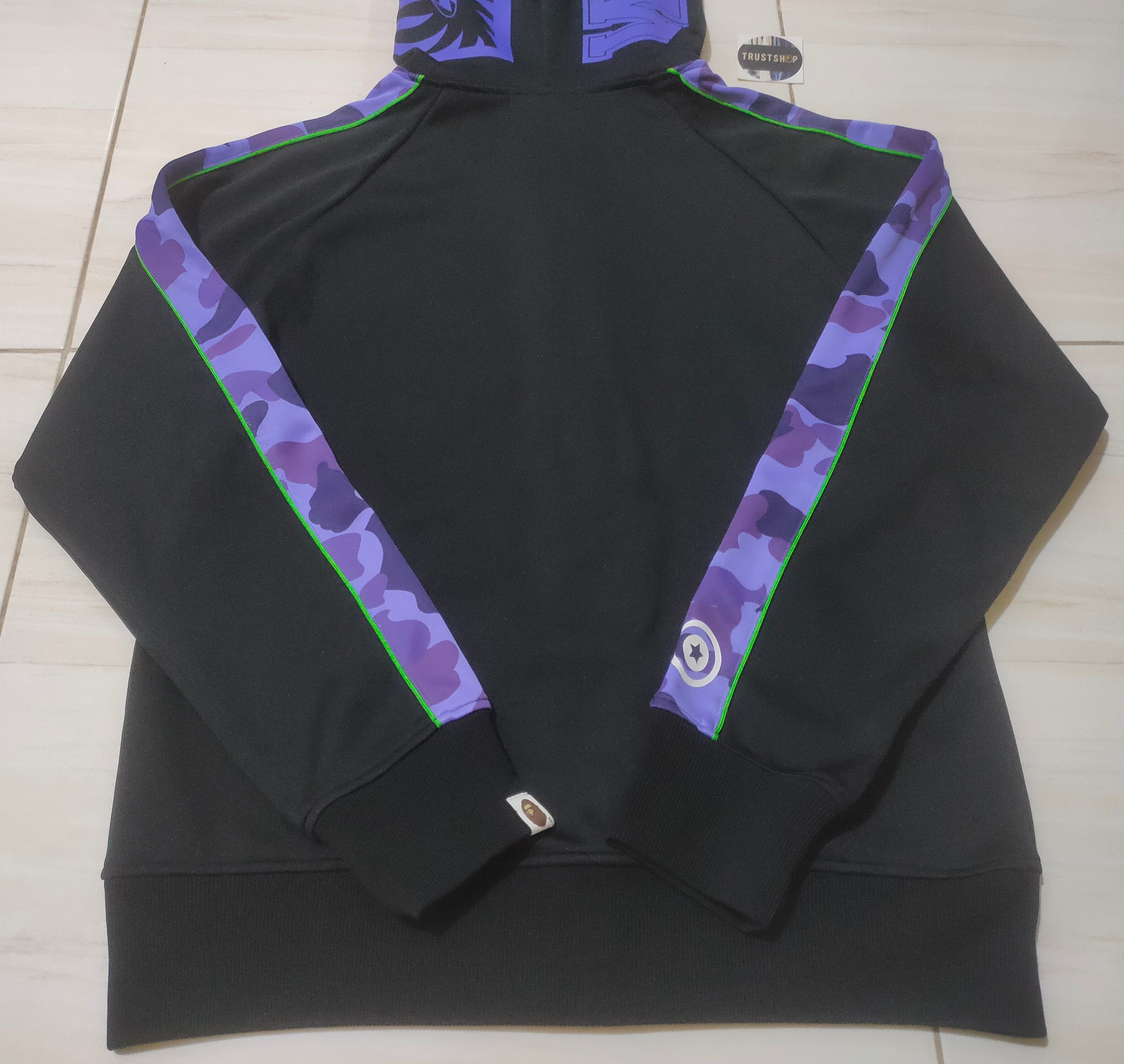 Bape Bape Jersey Shark Full Zip Hoodie Size US M / EU 48-50 / 2 - 5 Thumbnail