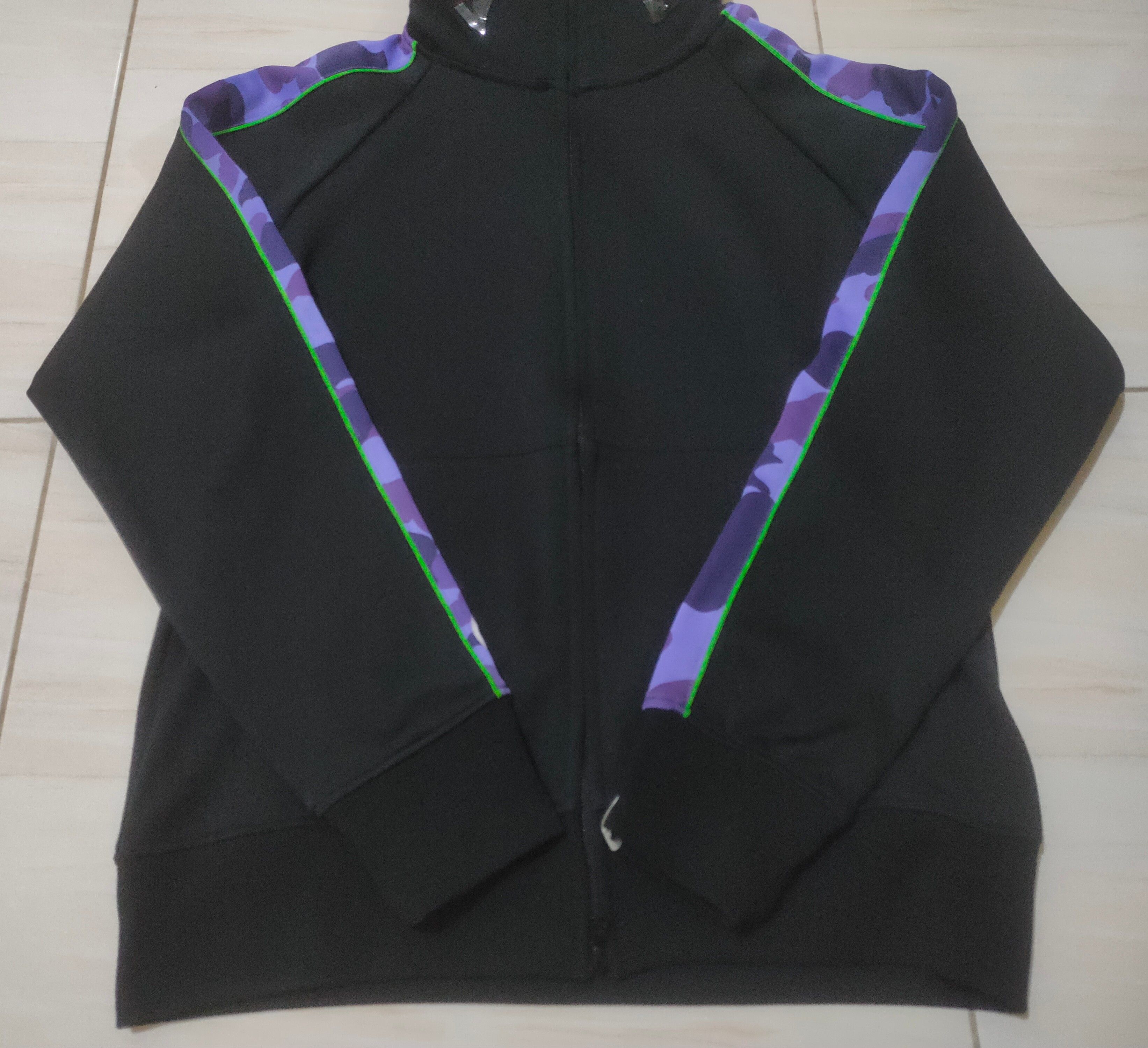 Bape Bape Jersey Shark Full Zip Hoodie Size US M / EU 48-50 / 2 - 6 Thumbnail