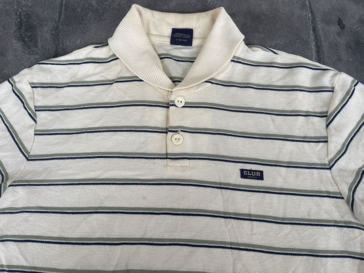 Adidas JAPAN MADE Club Adidas Striped Polo Size US L / EU 52-54 / 3 - 2 Thumbnail