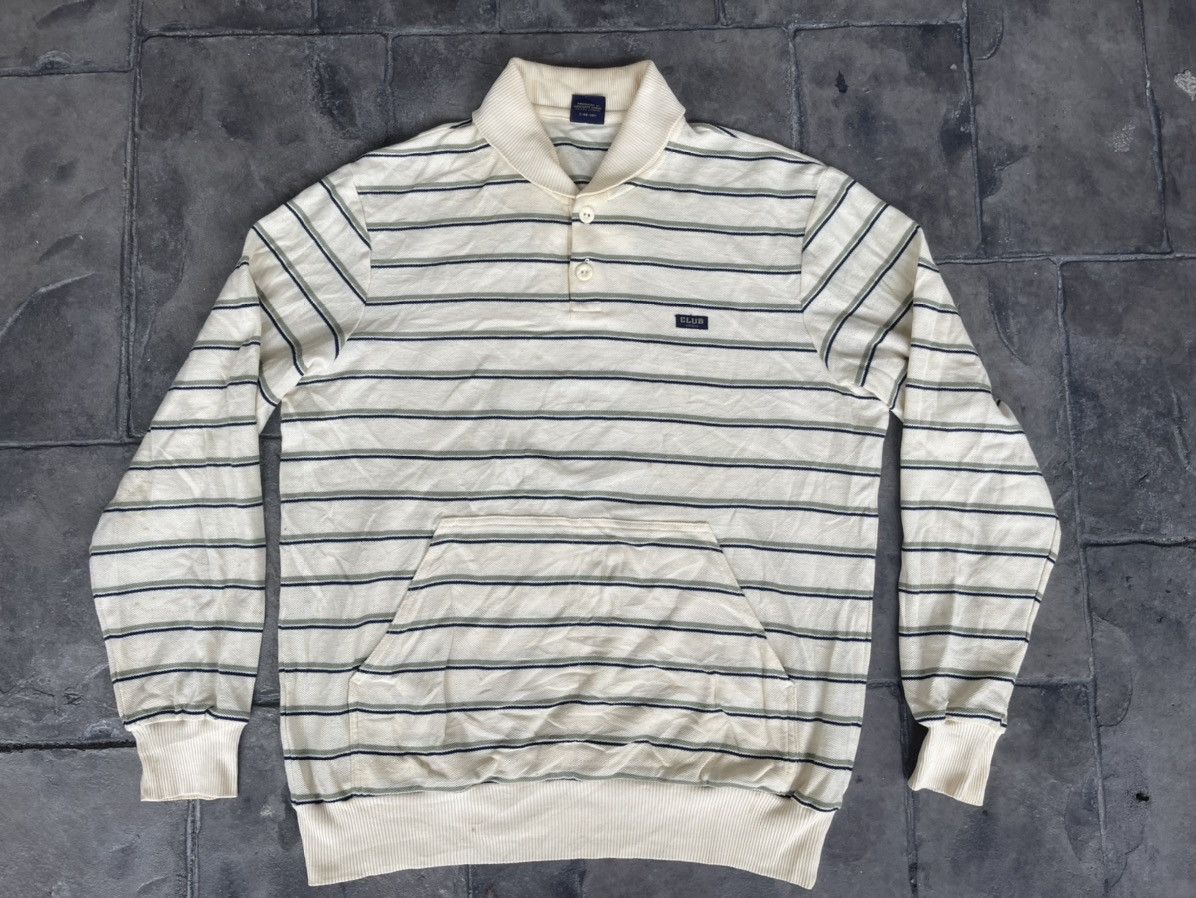 Adidas JAPAN MADE Club Adidas Striped Polo Size US L / EU 52-54 / 3 - 1 Thumbnail