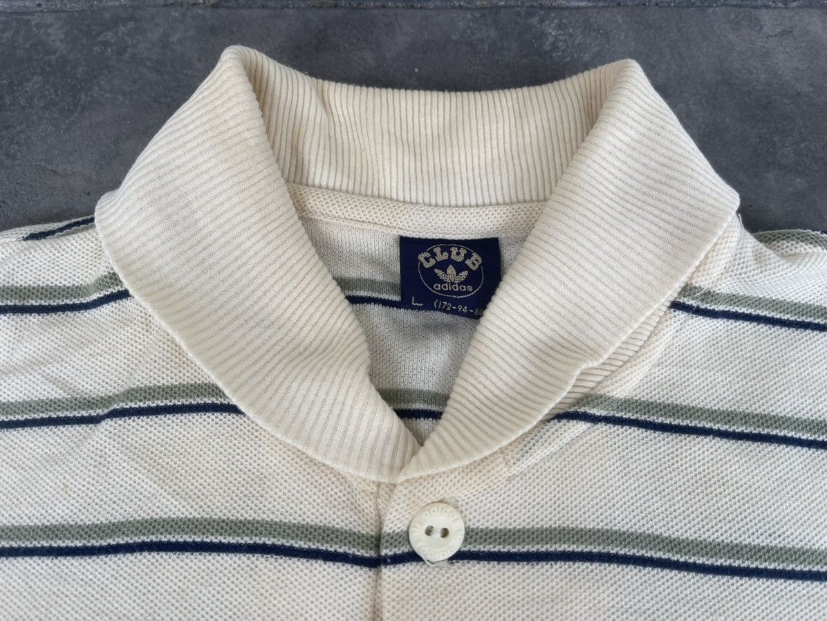 Adidas JAPAN MADE Club Adidas Striped Polo Size US L / EU 52-54 / 3 - 3 Thumbnail