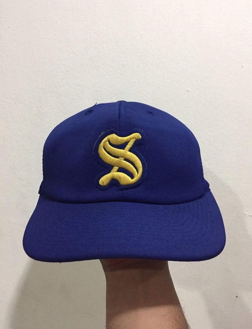 Japanese Brand 🔥Vintage🔥 “S” Embroid Homerun Yamaguci Japan Baseball Team Size ONE SIZE - 1 Thumbnail