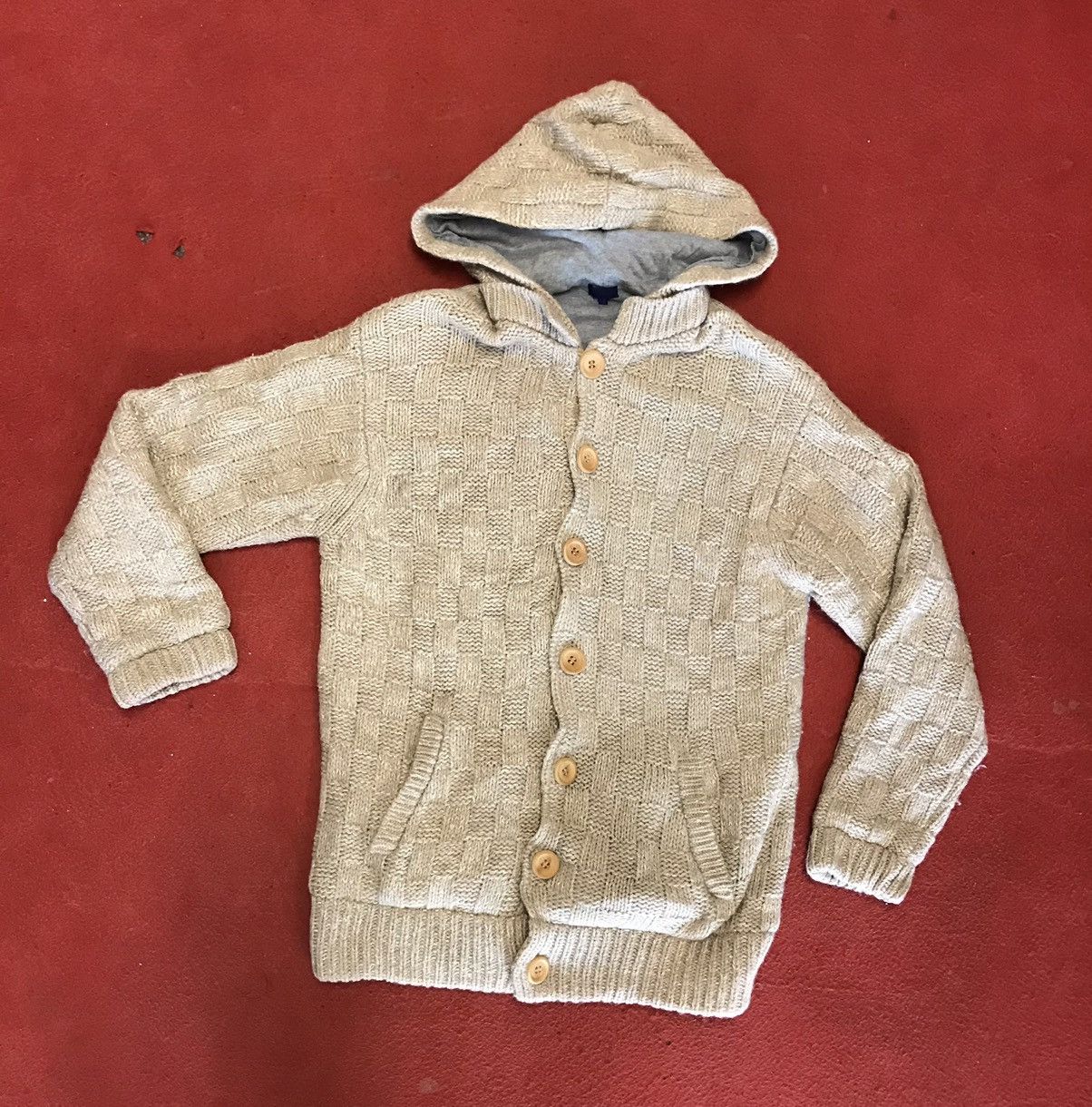 Japanese Brand Beams knitwear buttom up with hoodie Size US L / EU 52-54 / 3 - 2 Thumbnail