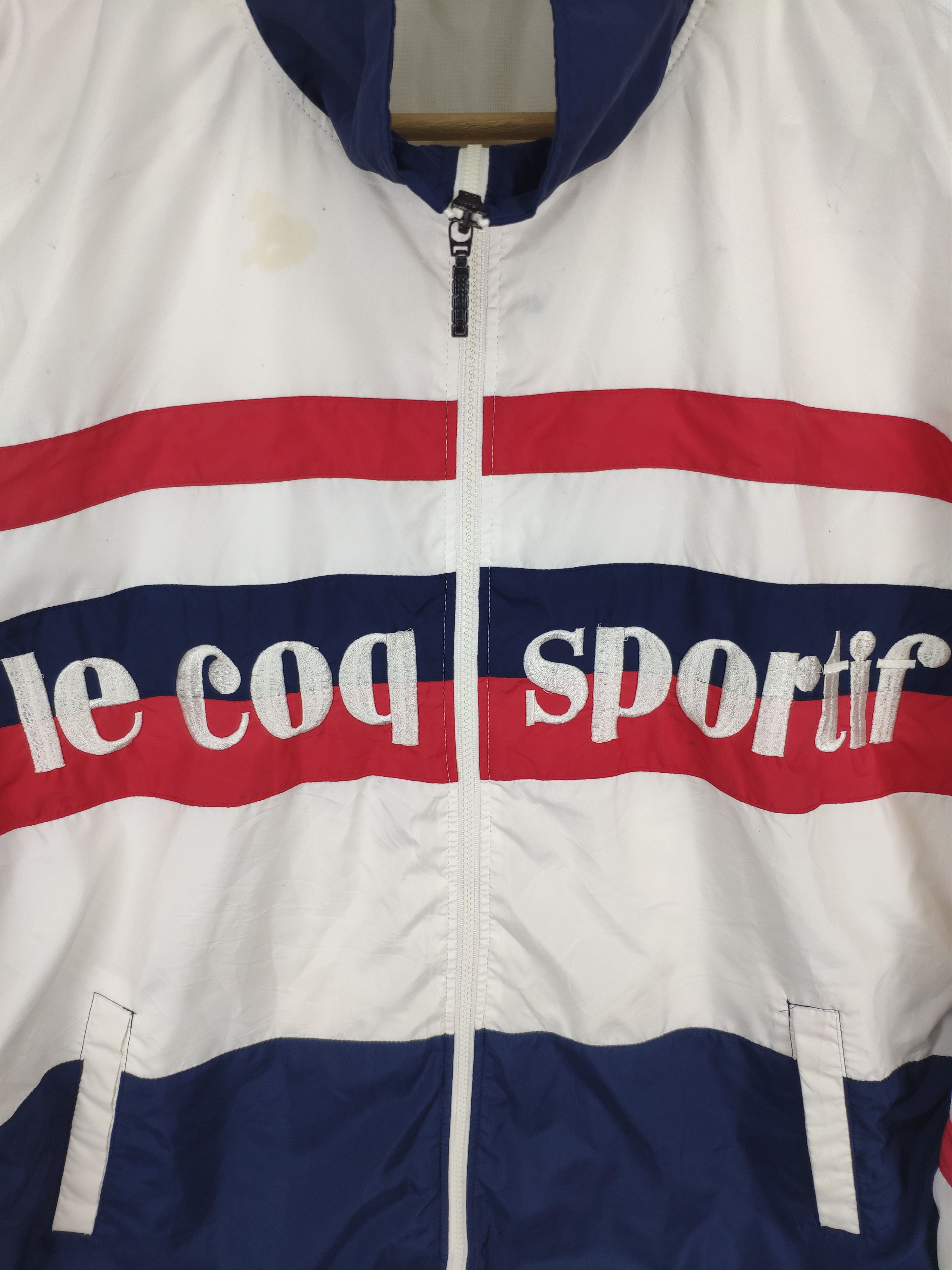 Japanese Brand × Le Coq Sportif × Vintage Vintage Le Coq Sportif Big Logo Zip Up Jacket Size US L / EU 52-54 / 3 - 6 Thumbnail
