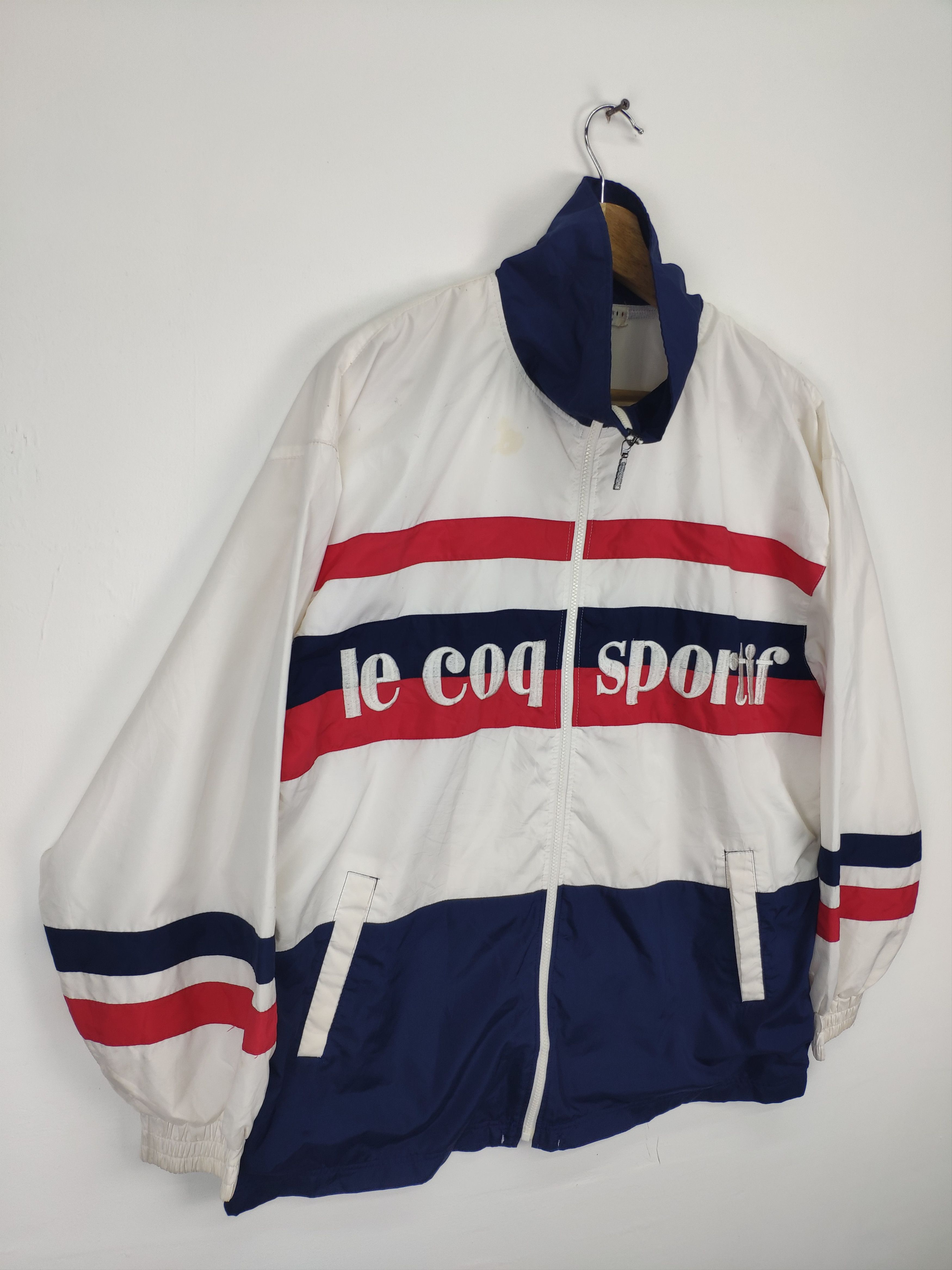 Japanese Brand × Le Coq Sportif × Vintage Vintage Le Coq Sportif Big Logo Zip Up Jacket Size US L / EU 52-54 / 3 - 3 Thumbnail