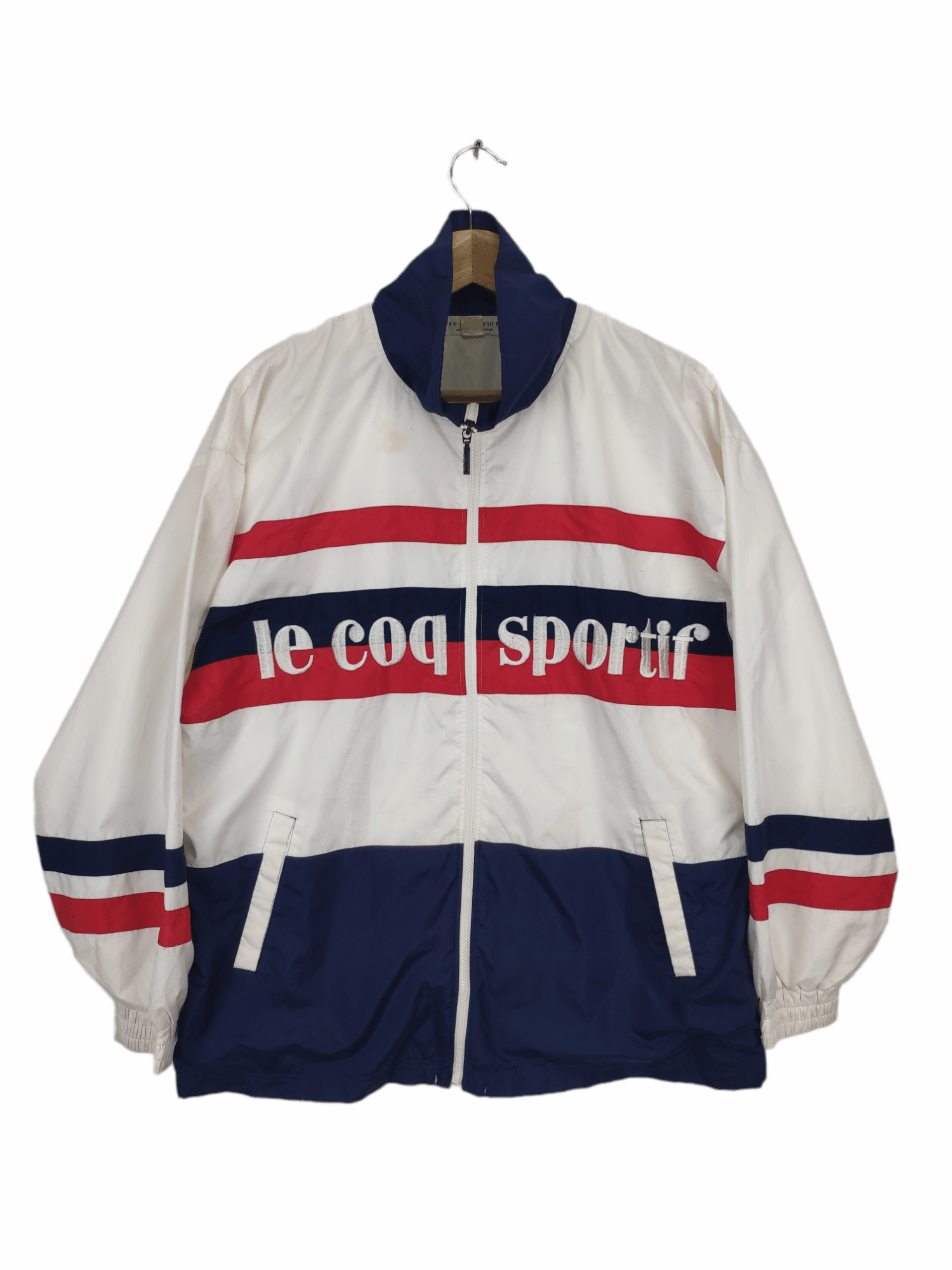 Japanese Brand × Le Coq Sportif × Vintage Vintage Le Coq Sportif Big Logo Zip Up Jacket Size US L / EU 52-54 / 3 - 1 Thumbnail