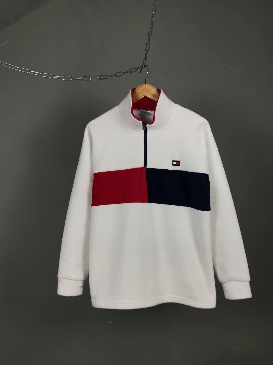 Tommy Hilfiger × Vintage Tommy Hilfiger vintage luxury fleece 1/4 zip sweatshirt Size US L / EU 52-54 / 3 - 1 Thumbnail