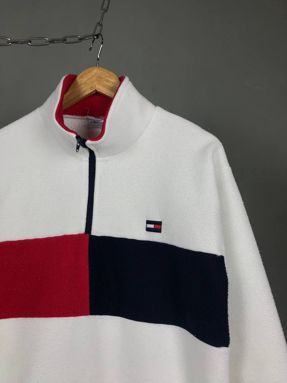 Tommy Hilfiger × Vintage Tommy Hilfiger vintage luxury fleece 1/4 zip sweatshirt Size US L / EU 52-54 / 3 - 2 Thumbnail