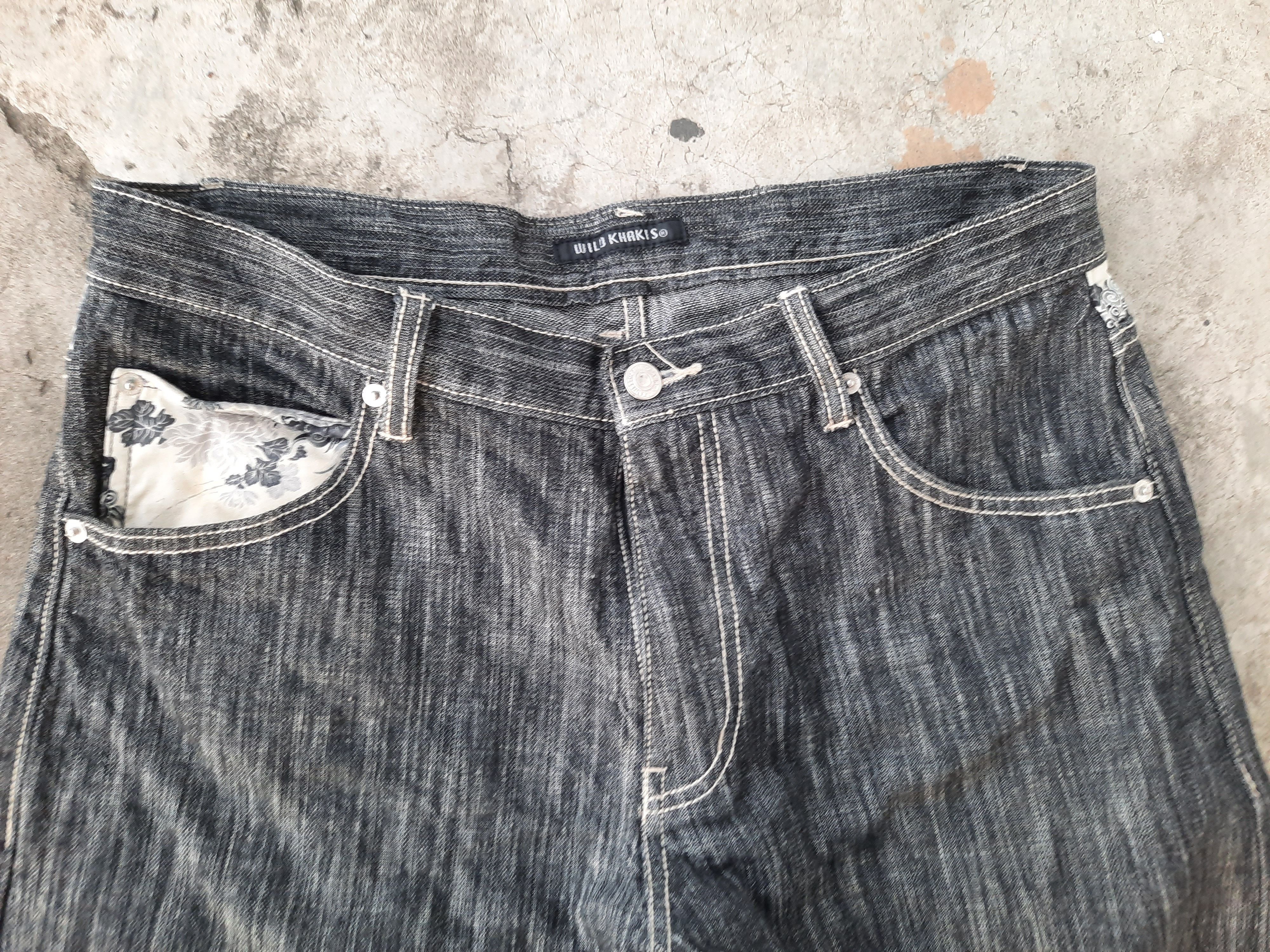 Japanese Brand Wild Khakis Nice Design Denim Size US 35 - 4 Thumbnail