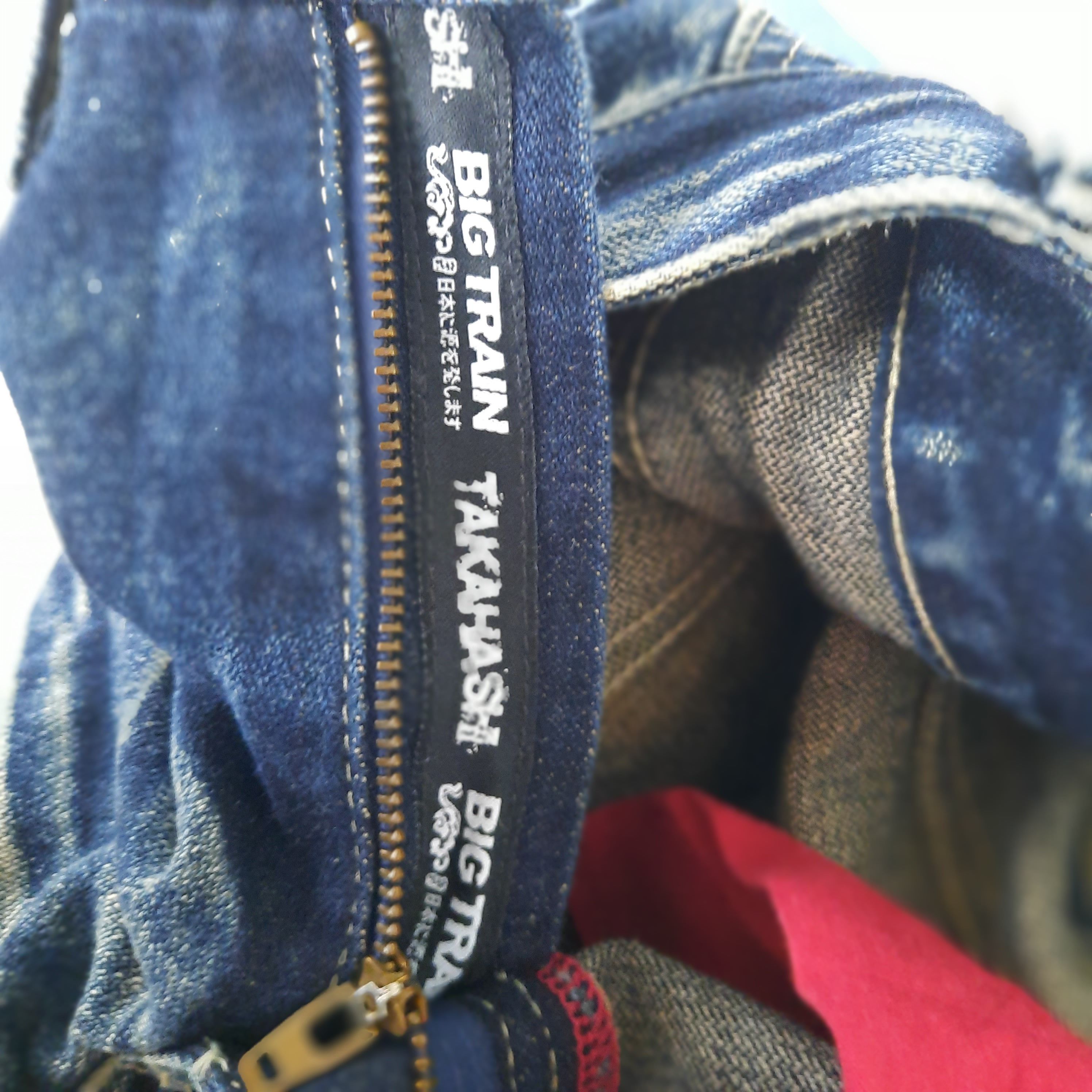 Japanese Brand Big Train Embroidery Sukajan Distressed Denim Size US 30 / EU 46 - 8 Thumbnail