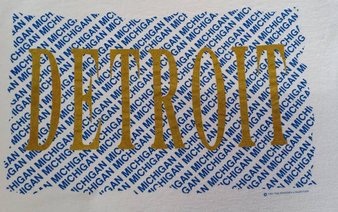 Delta × Vintage Vintage 90's Detroit Michigan T-Shirt Size US M / EU 48-50 / 2 - 2 Thumbnail