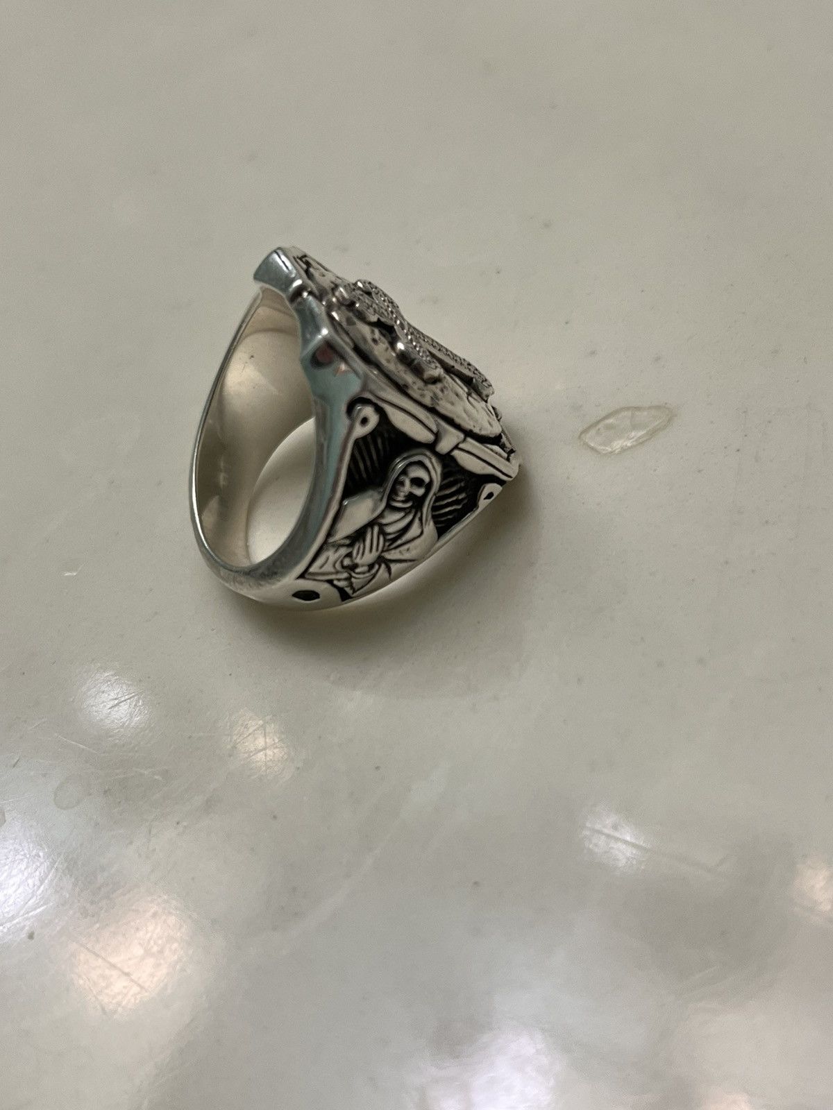 Handmade 925 Sterling Silver Cross Ring Size ONE SIZE - 3 Thumbnail