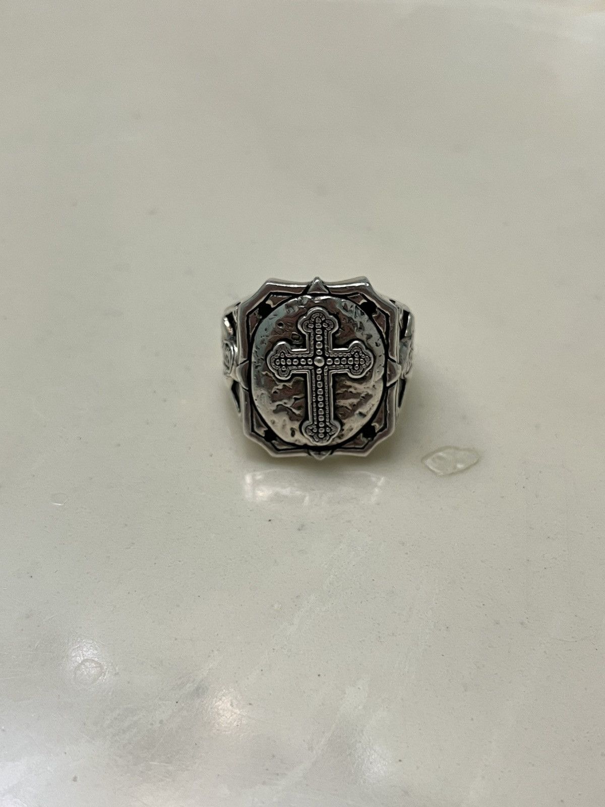 Handmade 925 Sterling Silver Cross Ring Size ONE SIZE - 2 Thumbnail