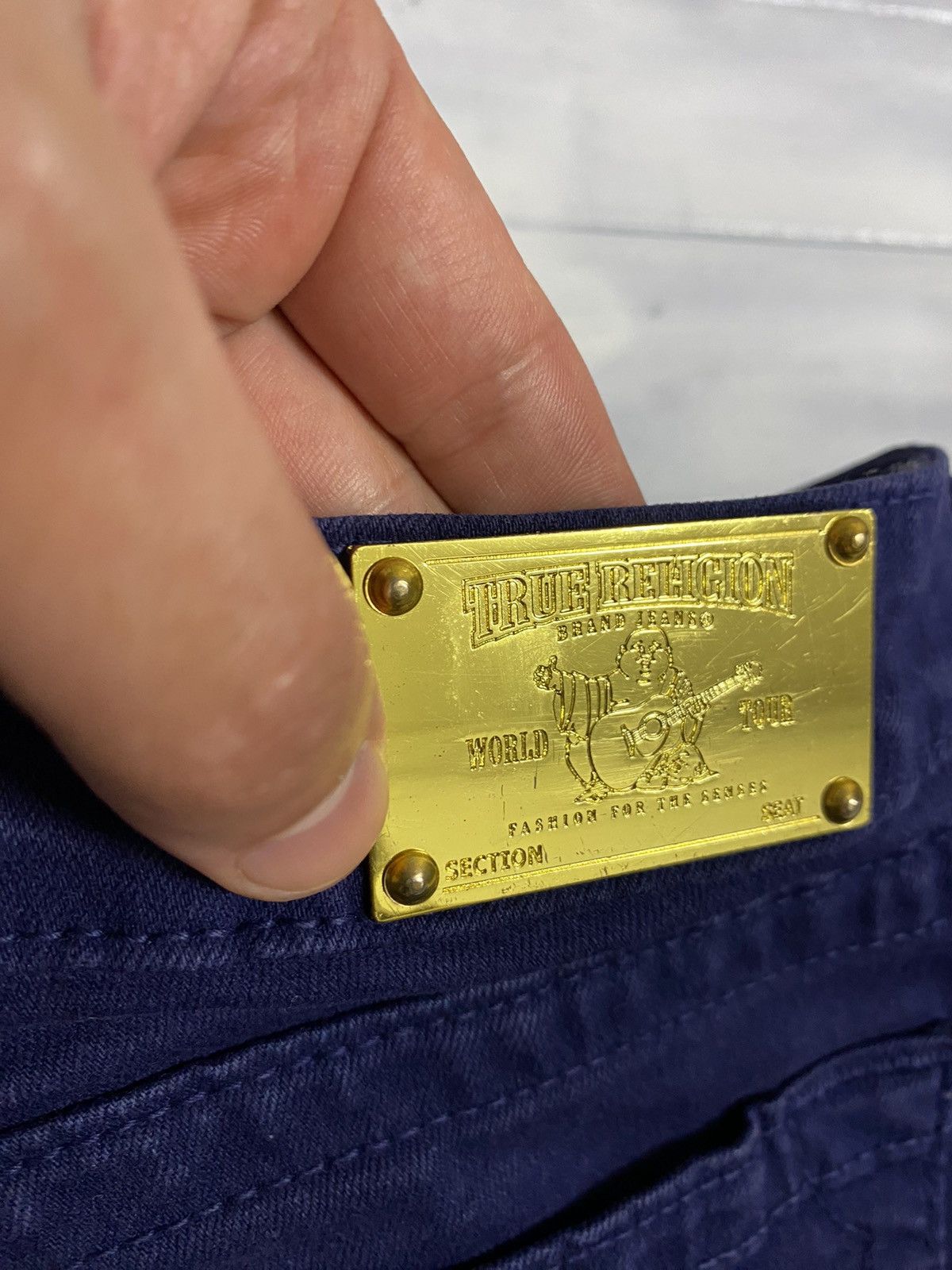 Japanese Brand Rare Jeans True Religion Made in USA. Avant-Garde Style. Size 26" / US 2 / IT 38 - 10 Thumbnail