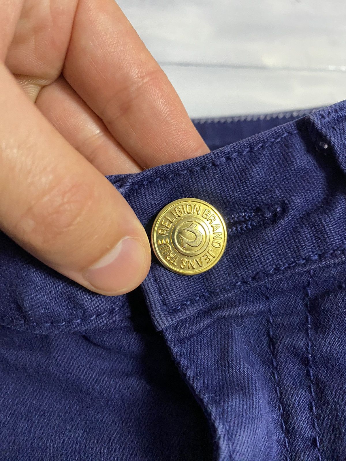 Japanese Brand Rare Jeans True Religion Made in USA. Avant-Garde Style. Size 26" / US 2 / IT 38 - 4 Thumbnail