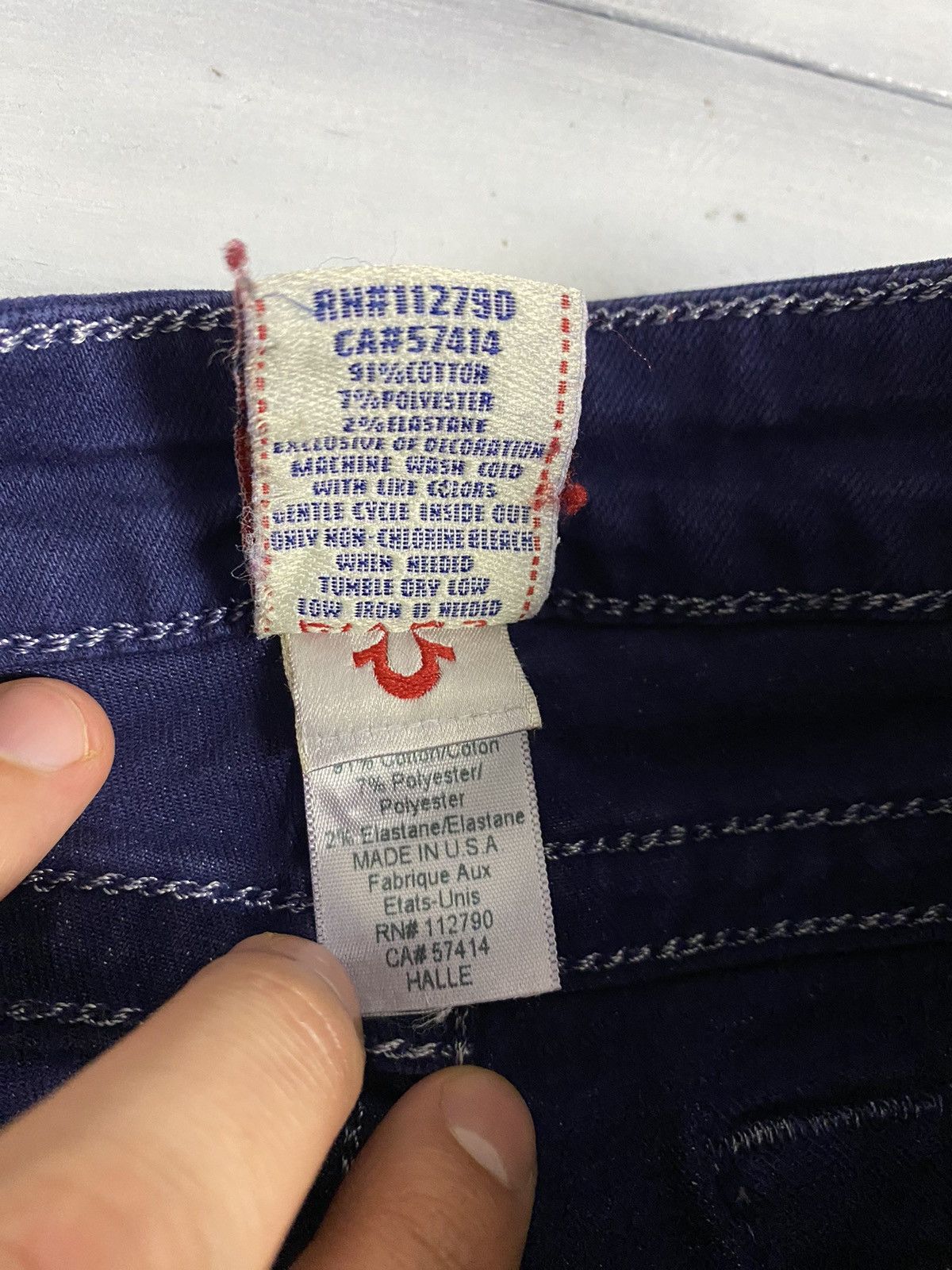 Japanese Brand Rare Jeans True Religion Made in USA. Avant-Garde Style. Size 26" / US 2 / IT 38 - 7 Thumbnail