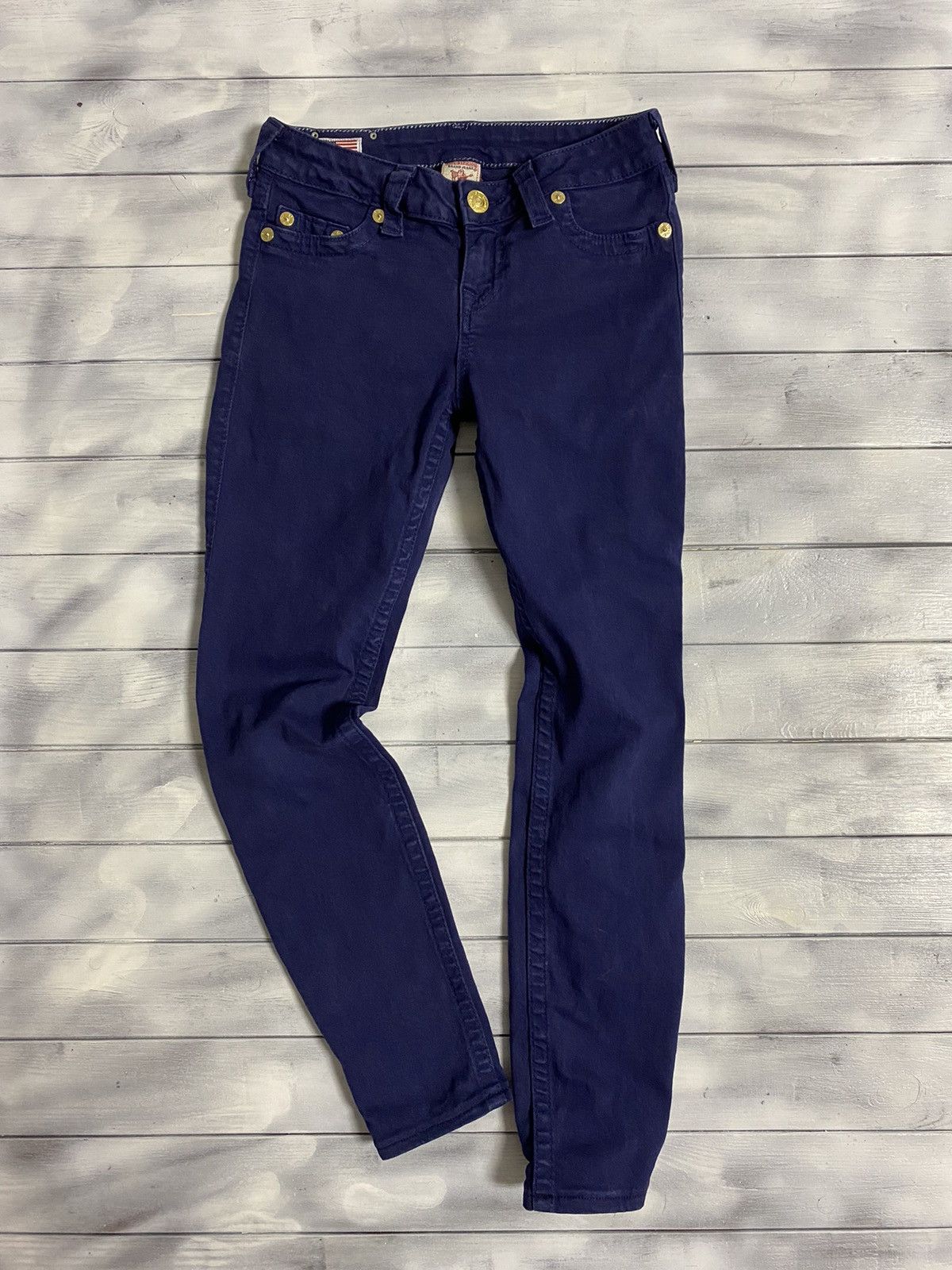 Japanese Brand Rare Jeans True Religion Made in USA. Avant-Garde Style. Size 26" / US 2 / IT 38 - 1 Thumbnail