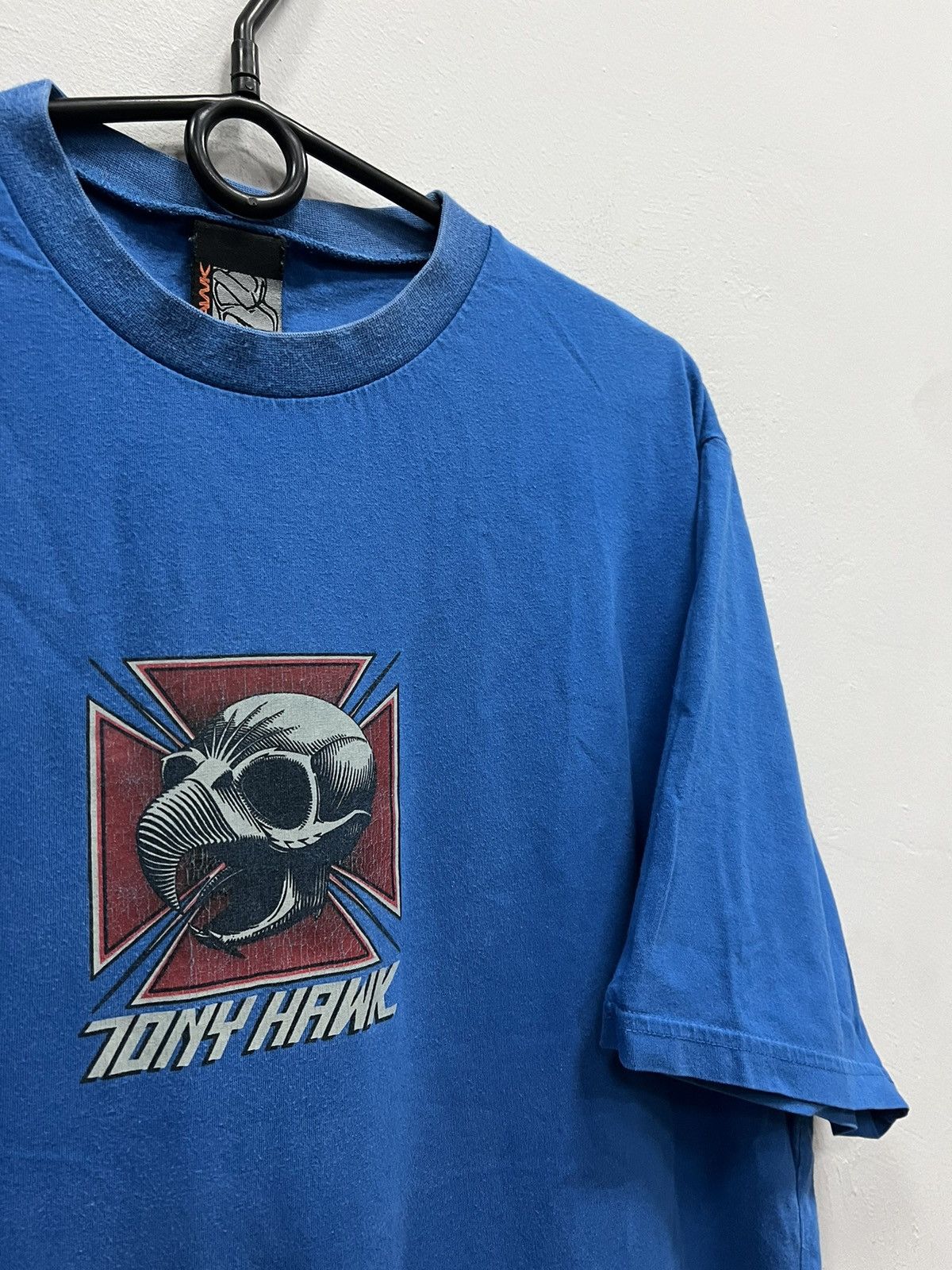 TONYHAWKトニーホーク スカル ヴィンテージT シャツLサイズ 青 90s