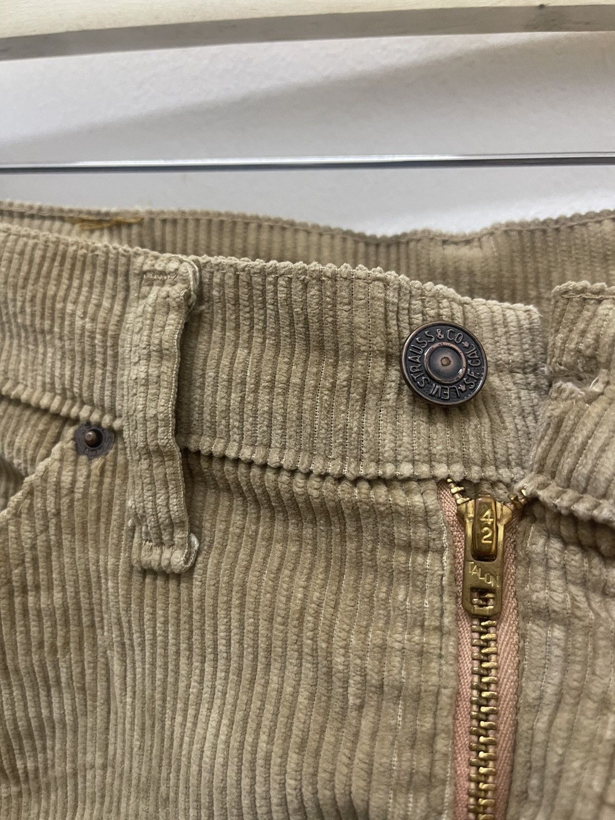Levi's Vintage Clothing Rare 70s Vintage LEVIS Talon Zipper Corduroy Flare Pant Size US 31 - 8 Thumbnail