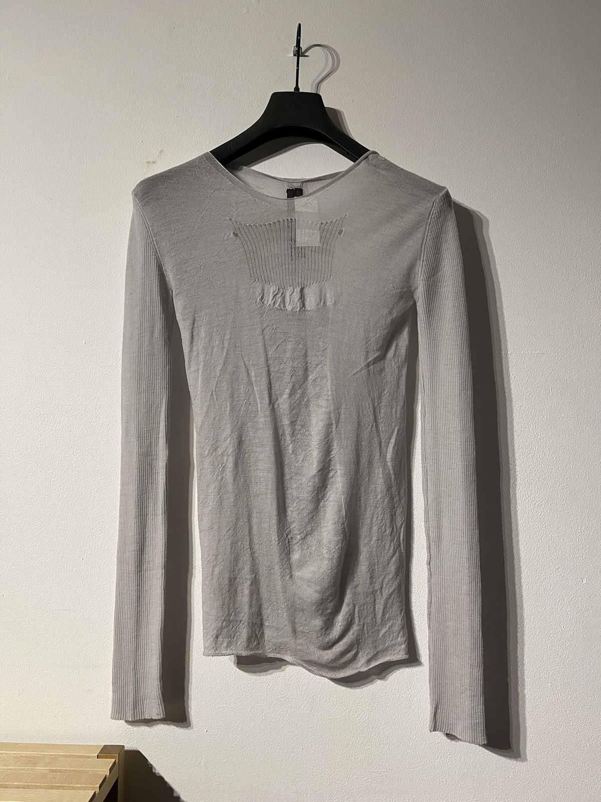 image of Rick Owens Archive Mainline 2009 Virgin Wool Knit in Ash, Women's (Size Small)