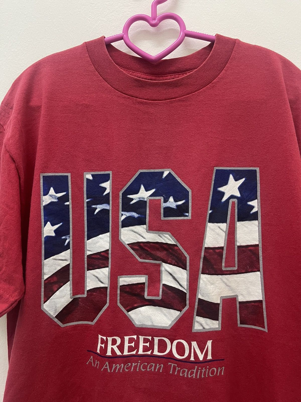 Vintage Rare Vintage USA Freedom An American Tradition Tee Size US M / EU 48-50 / 2 - 2 Thumbnail