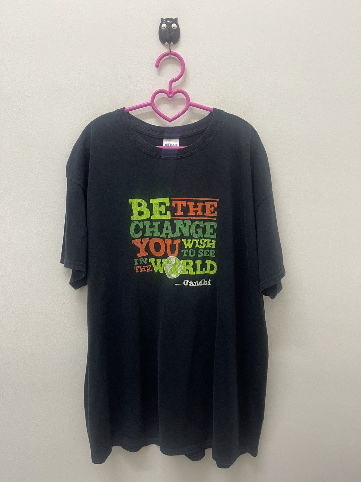 Rap Tees Rare Vintage GANDHI Wording Tee Size US XL / EU 56 / 4 - 1 Thumbnail