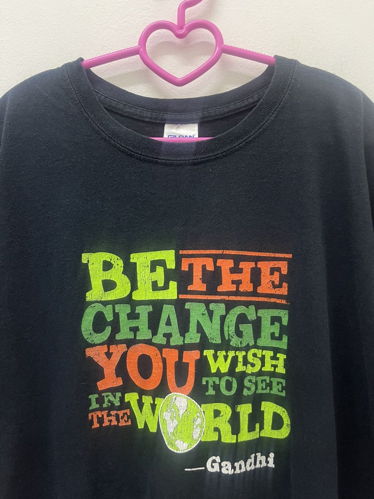 Rap Tees Rare Vintage GANDHI Wording Tee Size US XL / EU 56 / 4 - 2 Thumbnail