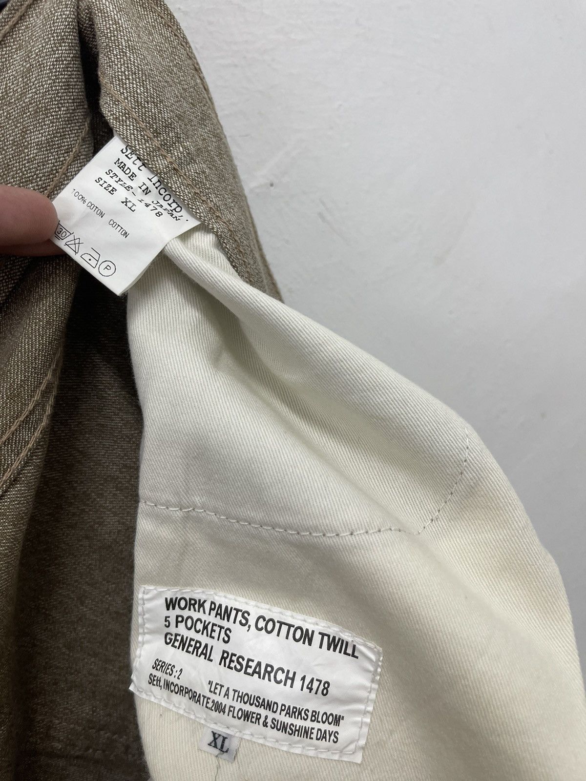 General Research Vintage GENERAL RESEARCH Cotton Twill 5 Pockets Work Pant Size US 33 - 8 Thumbnail