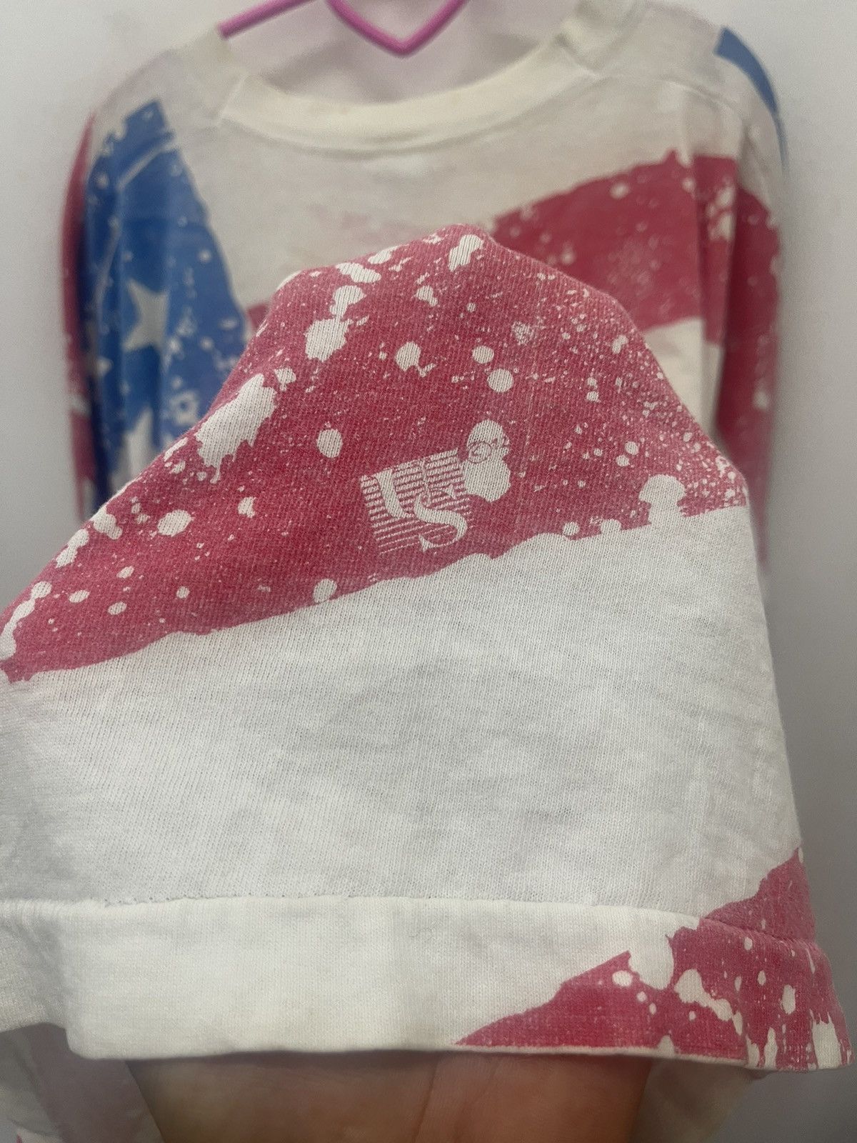 Vintage Rare 90s Vintage AMERICAN USA FLAG Full All Over 1992 Tee Size US XL / EU 56 / 4 - 6 Thumbnail