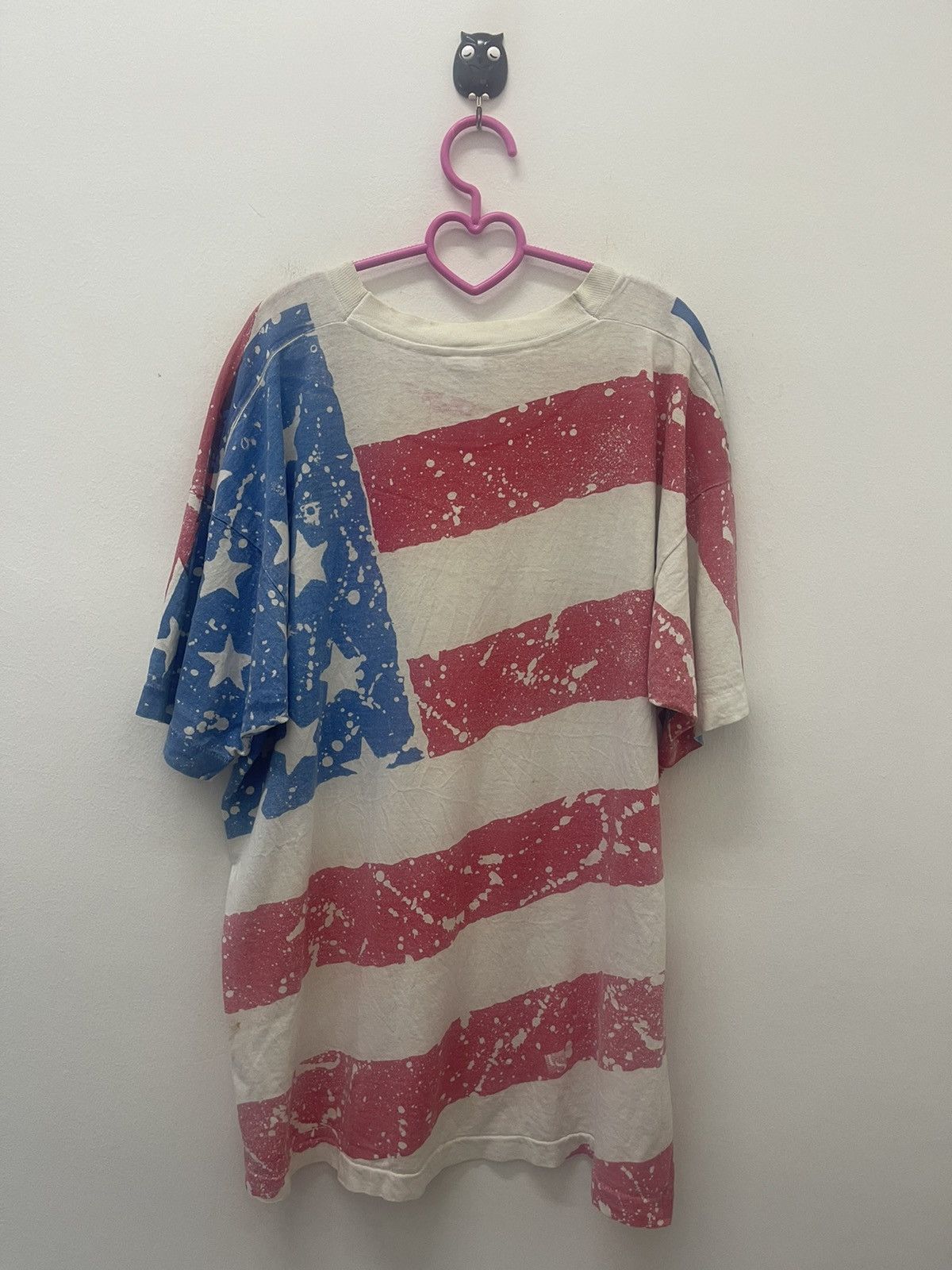 Vintage Rare 90s Vintage AMERICAN USA FLAG Full All Over 1992 Tee Size US XL / EU 56 / 4 - 5 Thumbnail