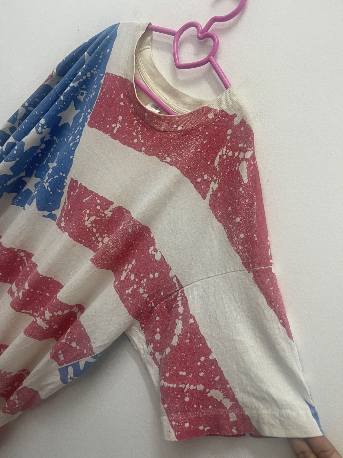 Vintage Rare 90s Vintage AMERICAN USA FLAG Full All Over 1992 Tee Size US XL / EU 56 / 4 - 3 Thumbnail