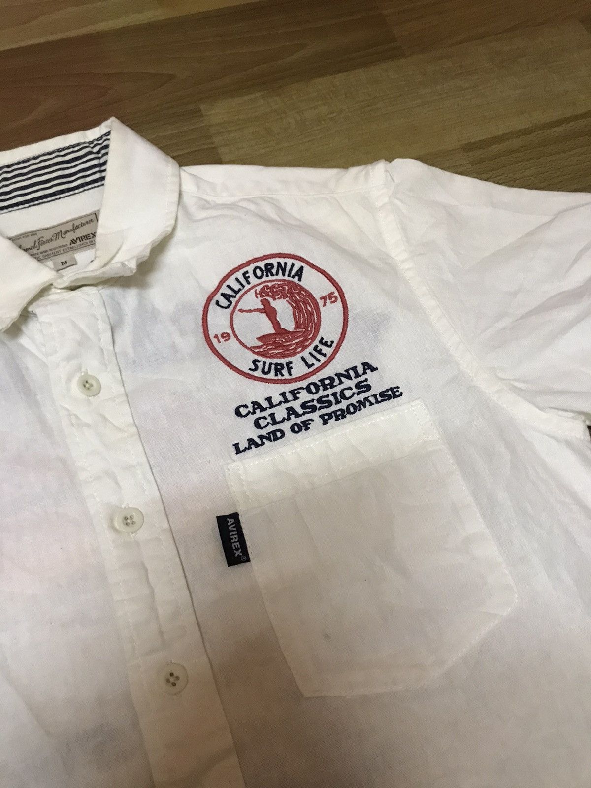 Avirex × Japanese Brand ‼️AVIREX SHIRT EMBOIDERY NAVAL US‼️ Size US M / EU 48-50 / 2 - 3 Thumbnail
