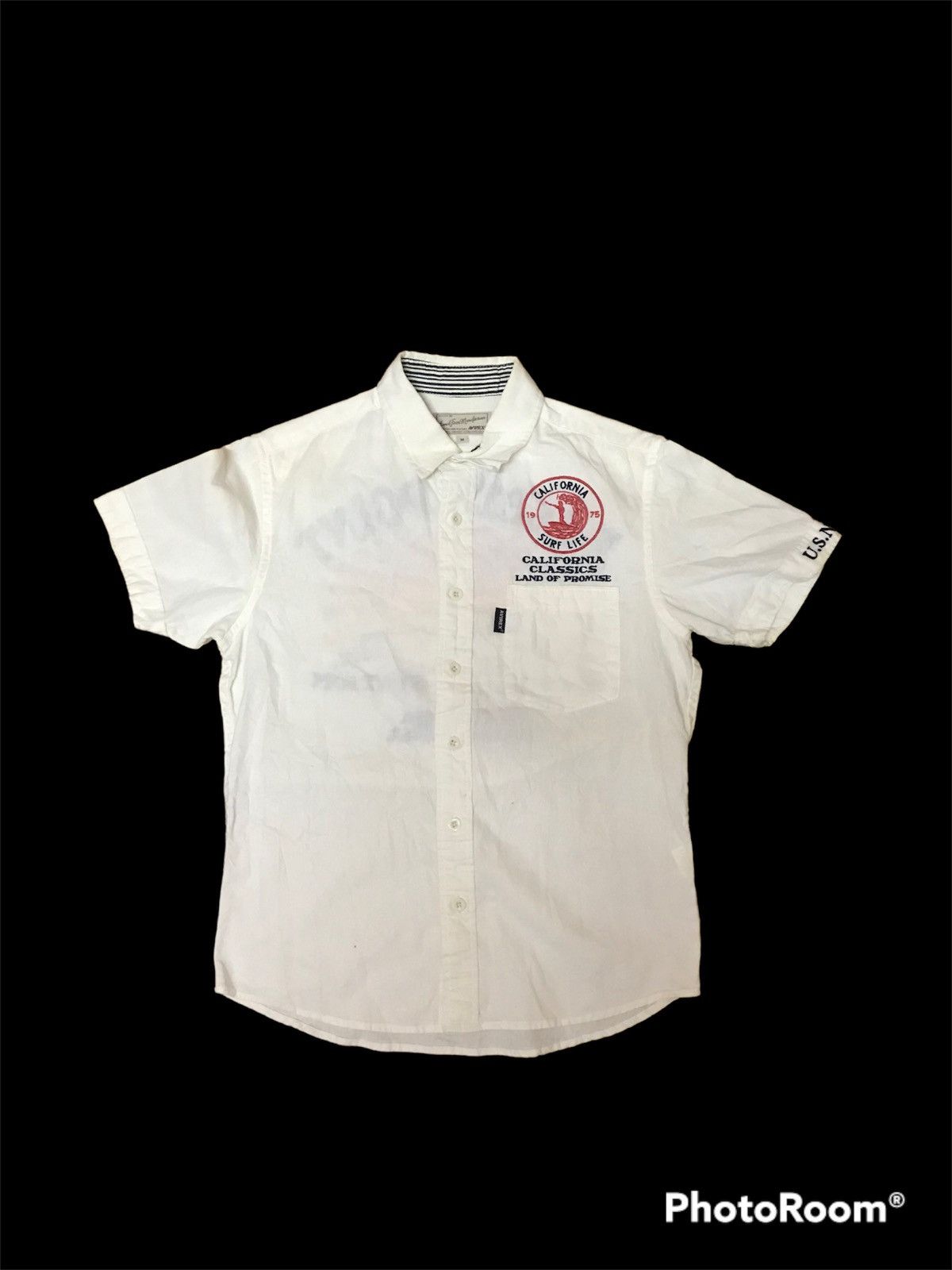 Avirex × Japanese Brand ‼️AVIREX SHIRT EMBOIDERY NAVAL US‼️ Size US M / EU 48-50 / 2 - 2 Thumbnail