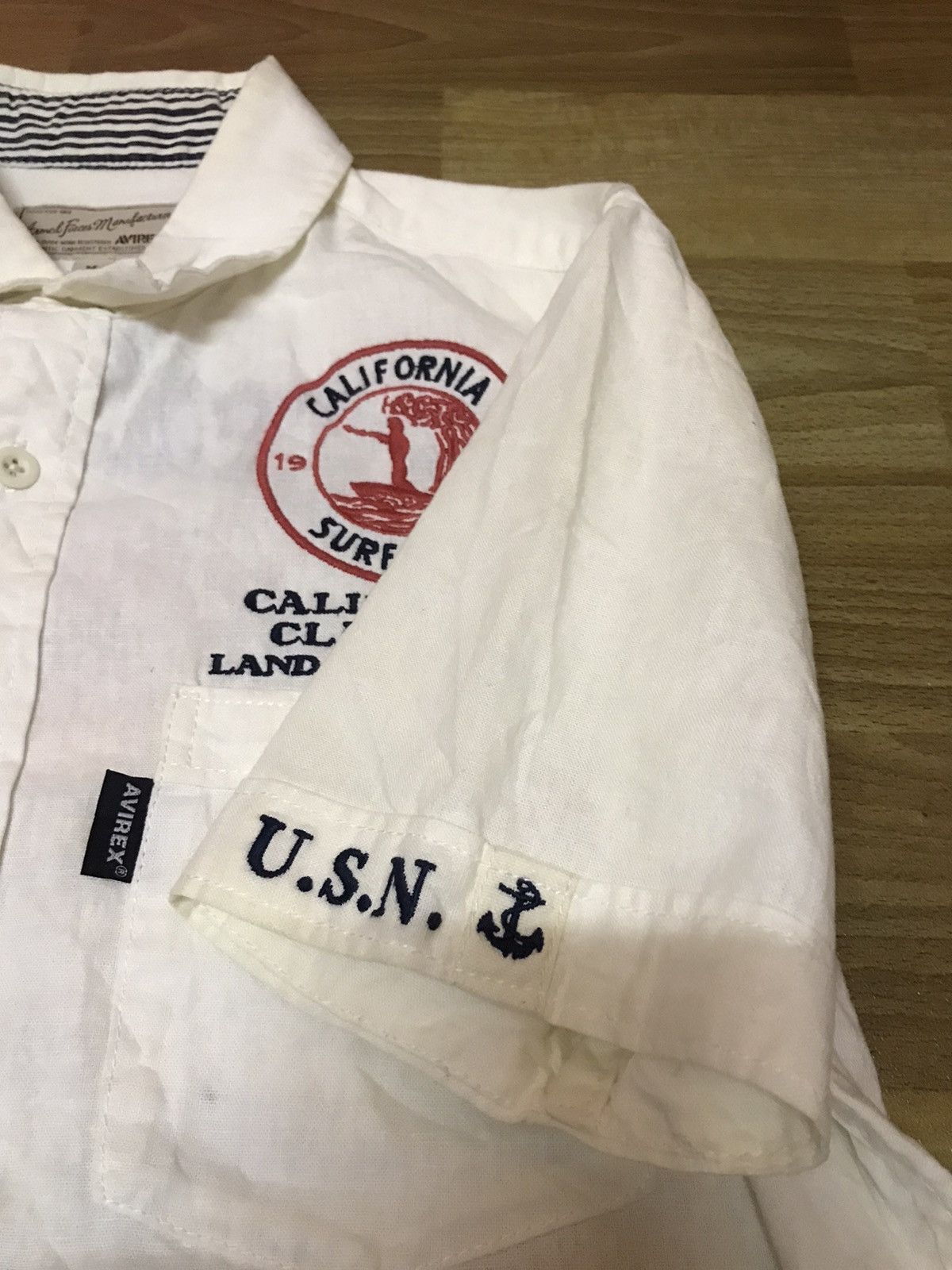 Avirex × Japanese Brand ‼️AVIREX SHIRT EMBOIDERY NAVAL US‼️ Size US M / EU 48-50 / 2 - 5 Thumbnail
