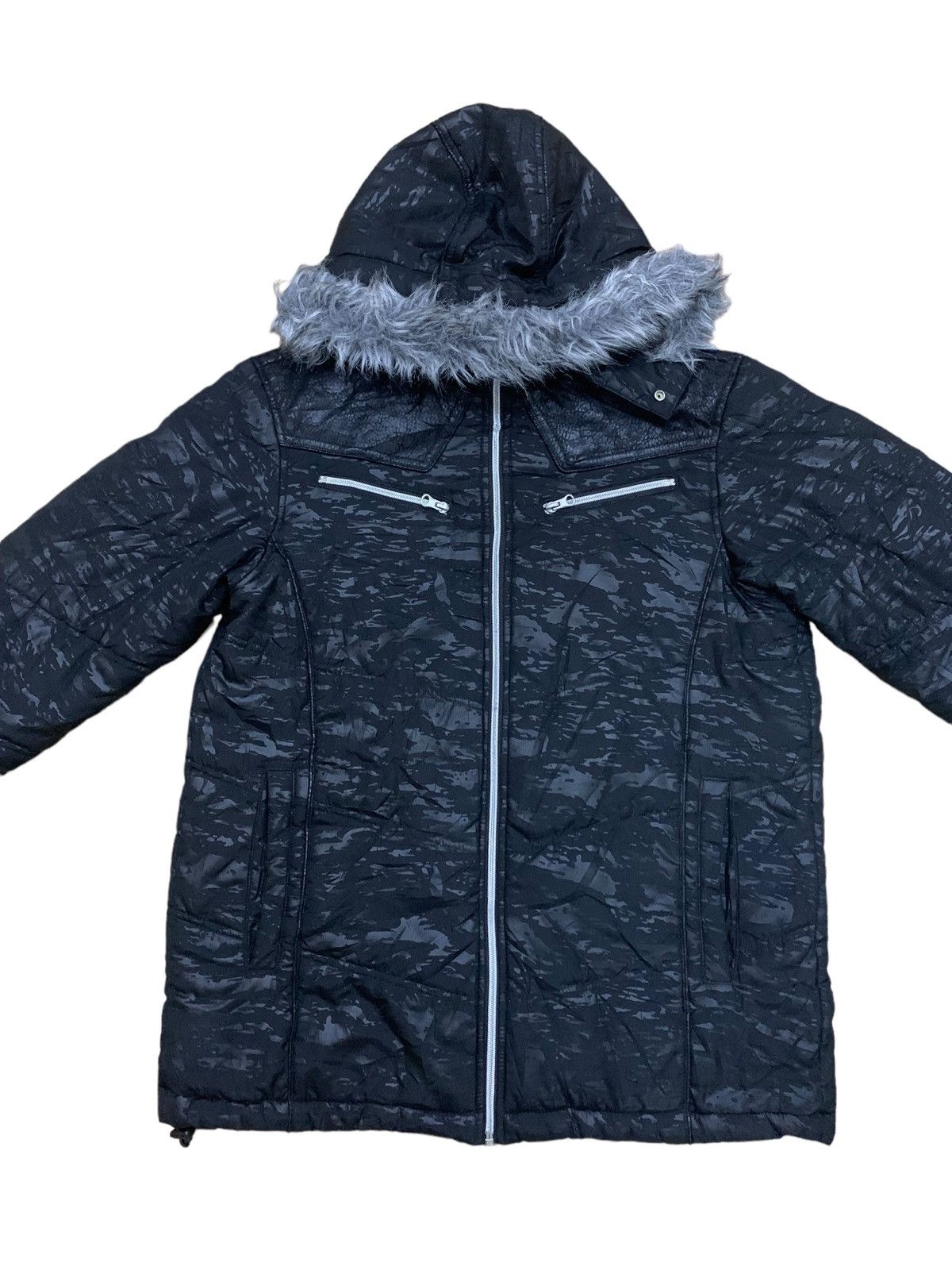 Airwalk × Japanese Brand Vintage Japanese Airwalk Camo Fur Collar Style Jacket Size US M / EU 48-50 / 2 - 2 Thumbnail